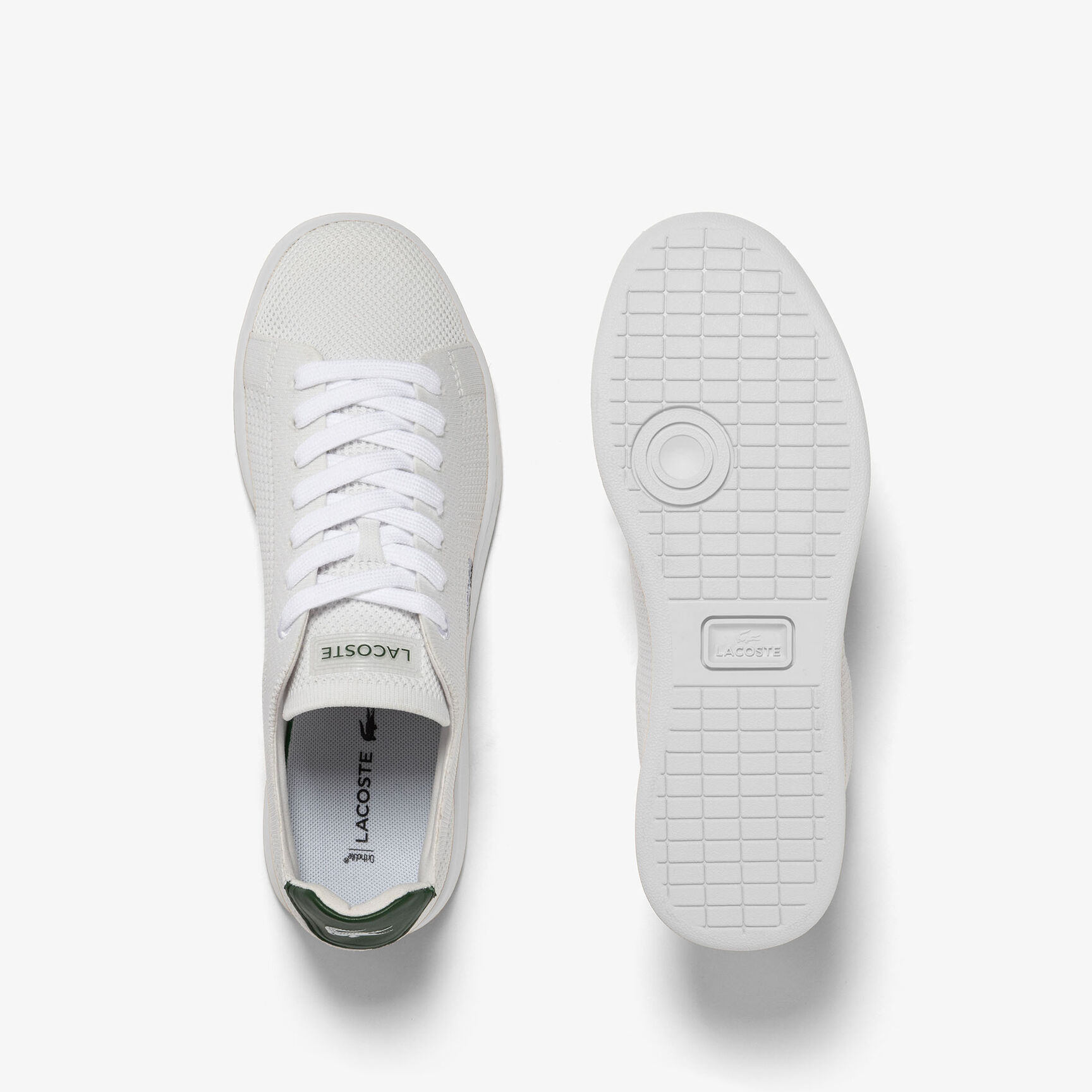 Women's Lacoste Carnaby Pique Textile Heel Pop Trainers