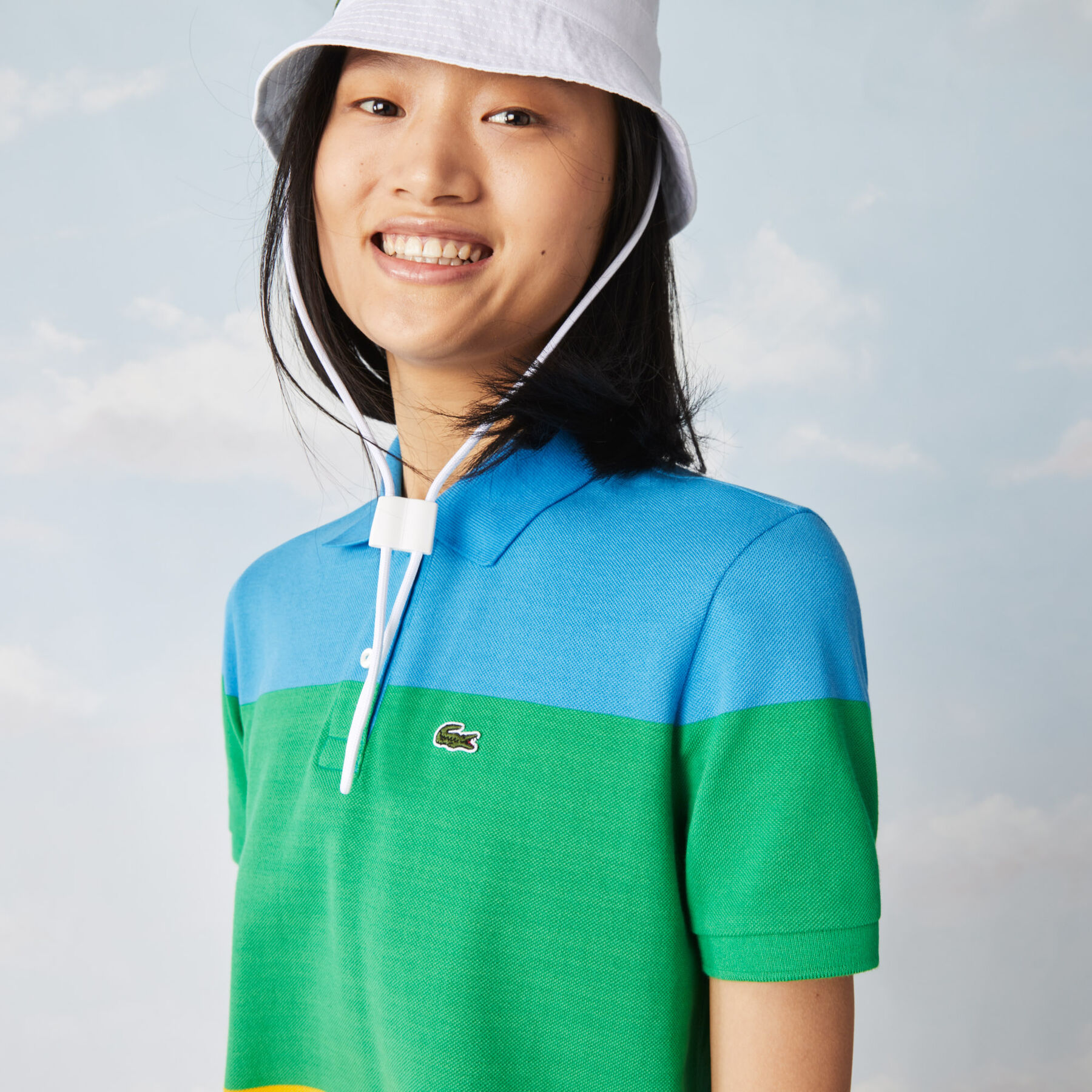Women’s Polaroid Collaboration Striped Cotton Piqué Polo Dress lacoste women s polaroid collaboration striped cotton piqu polo dress