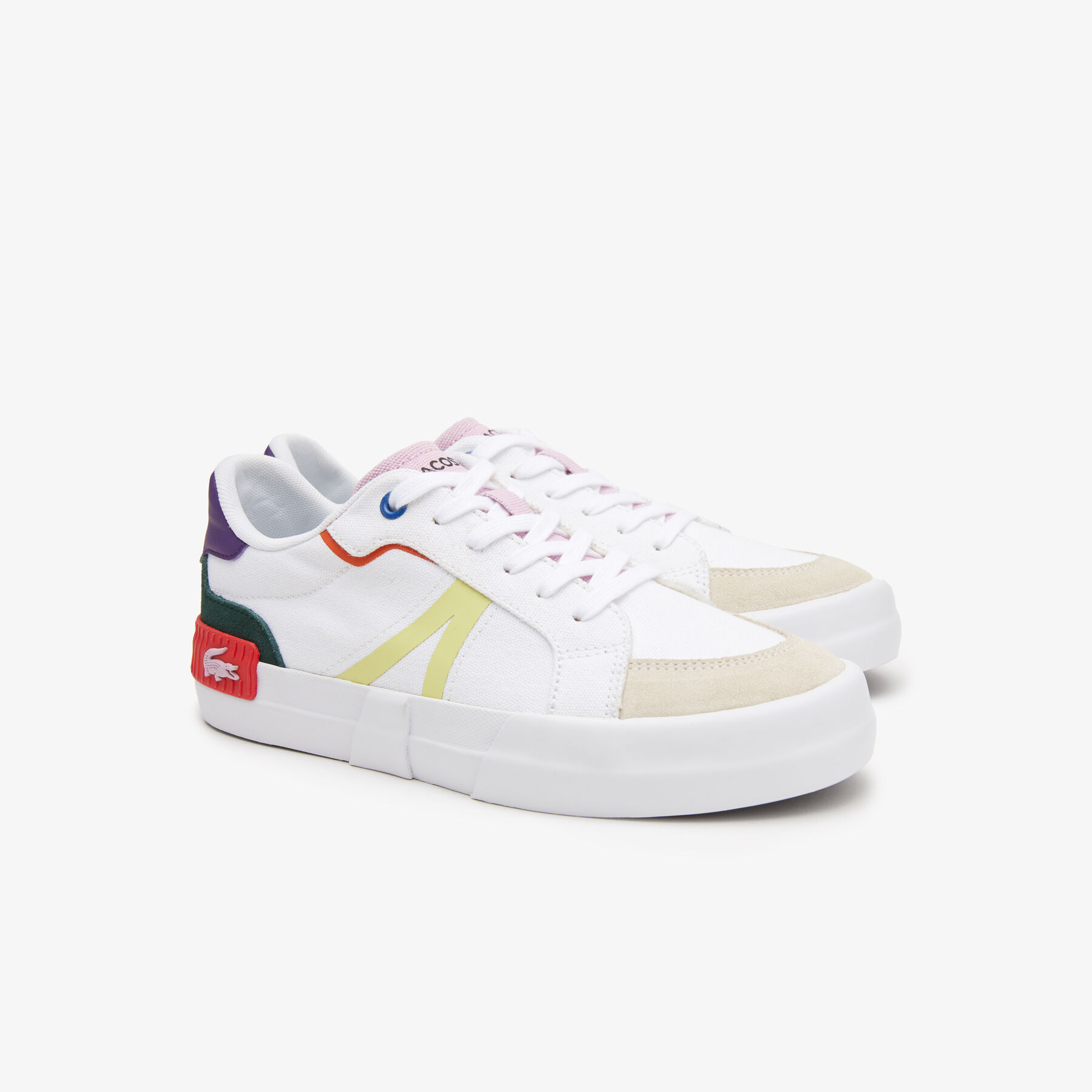 Women's Lacoste L004 Textile Colour-Pop Trainers women s lacoste l004 textile colour pop trainers