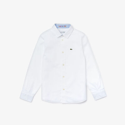 Boys' Contrast Finishes Oxford Cotton Shirt