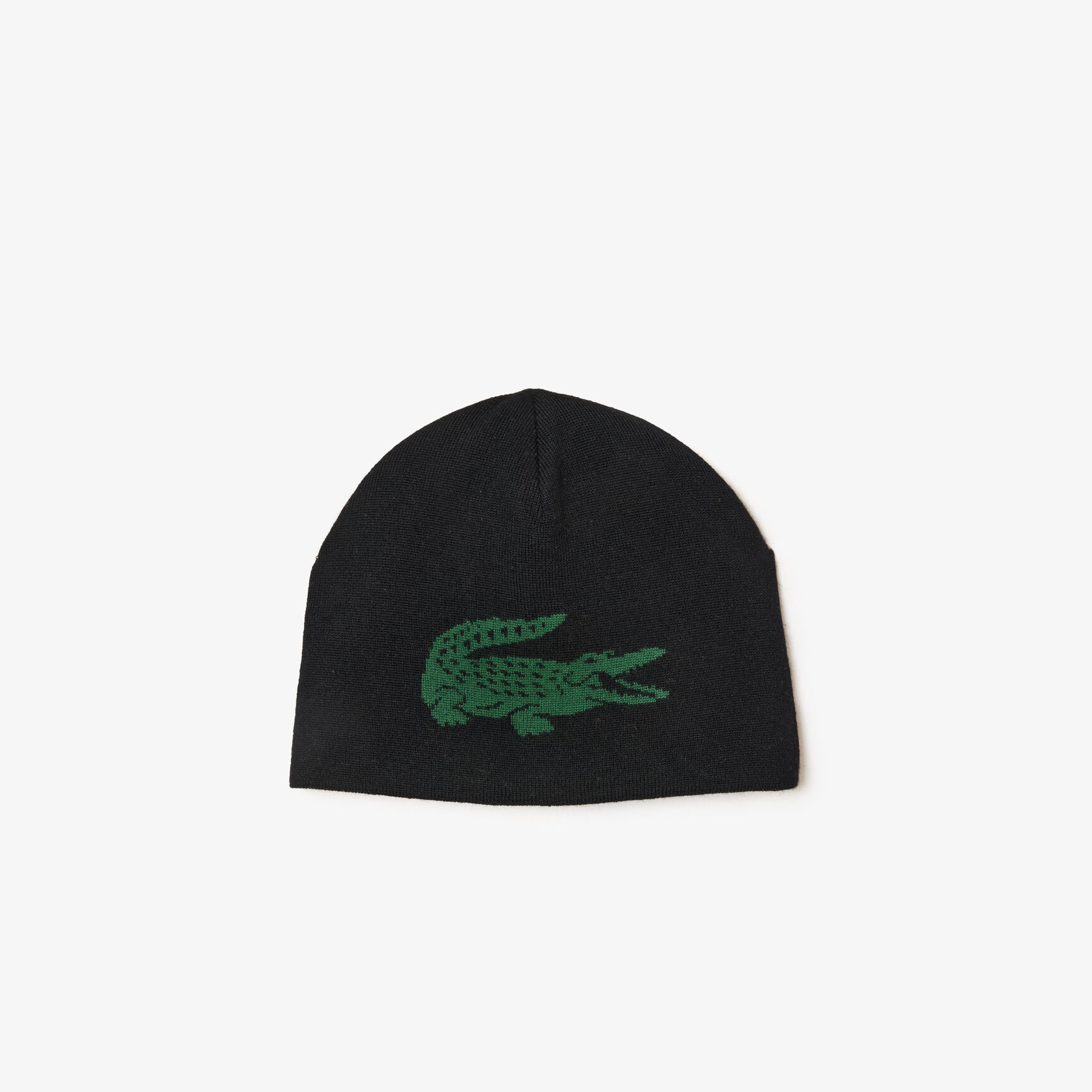 Unisex Lacoste Contrast Crocodile Reversible Beanie Unisex Lacoste Contrast Crocodile Reversible Beanie
