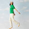 lacoste women s crew neck polaroid collaboration print cotton t shirt