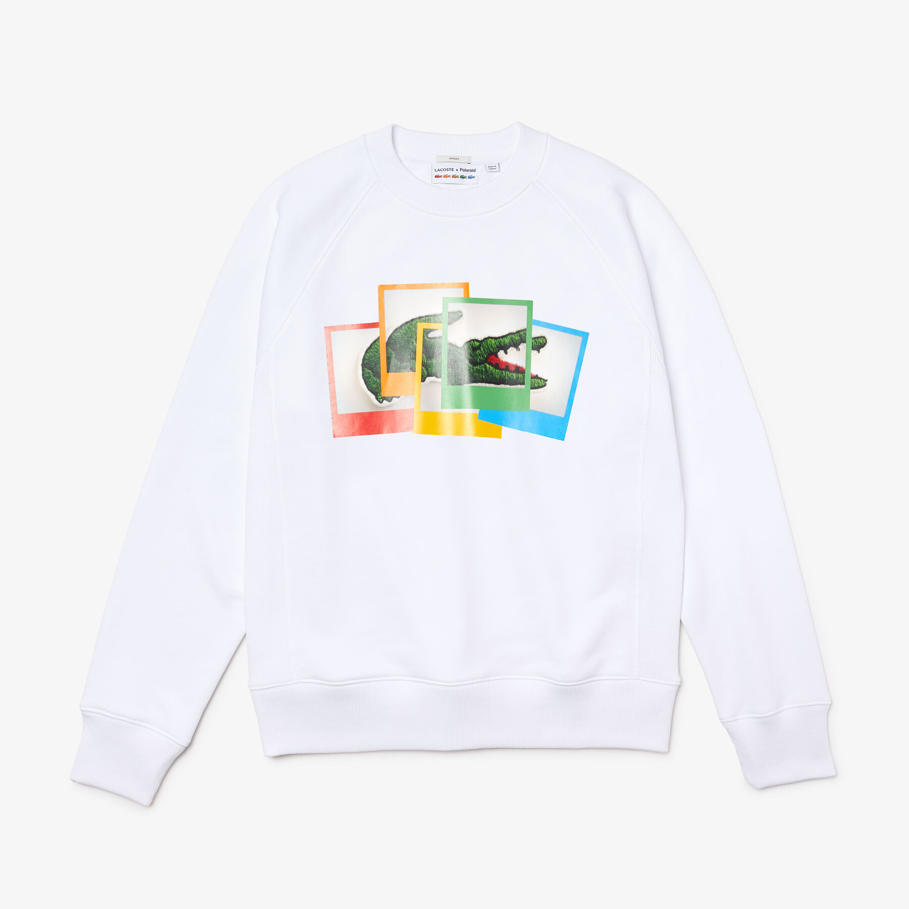 unisex lacoste live polaroid collaboration loose fit sweatshirt