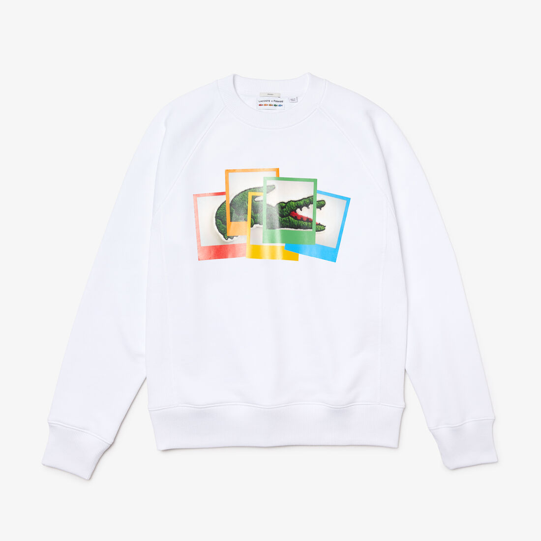 Unisex Lacoste LIVE Polaroid Collaboration Loose Fit Sweatshirt Unisex Lacoste LIVE Polaroid Collaboration Loose Fit Sweatshirt
