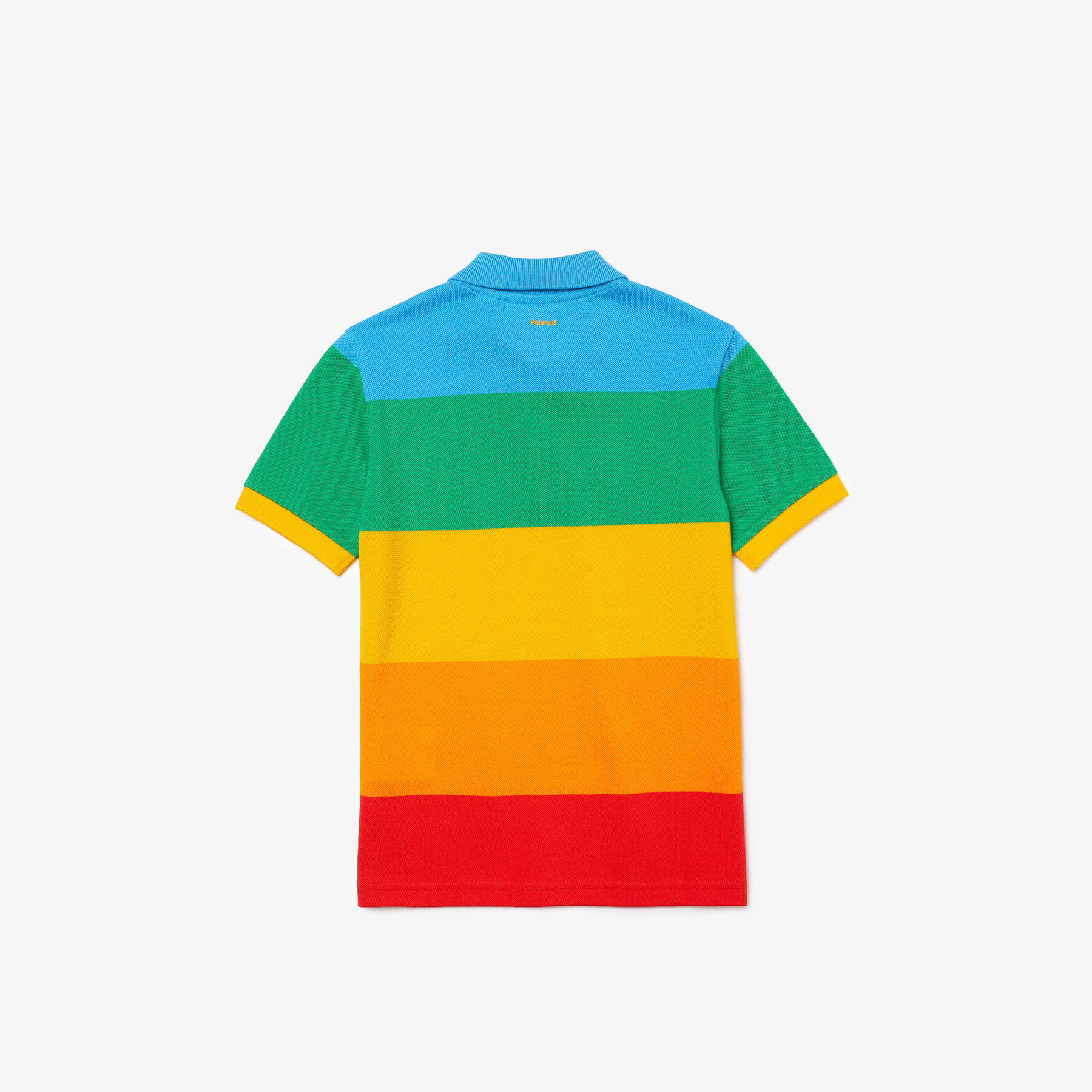lacoste boys  polaroid collaboration color striped cotton piqu  polo