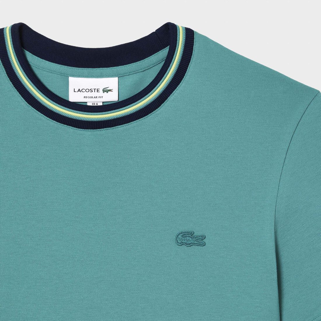 Stripe Collar Stretch Pique T-shirt Stripe Collar Stretch Pique T-shirt