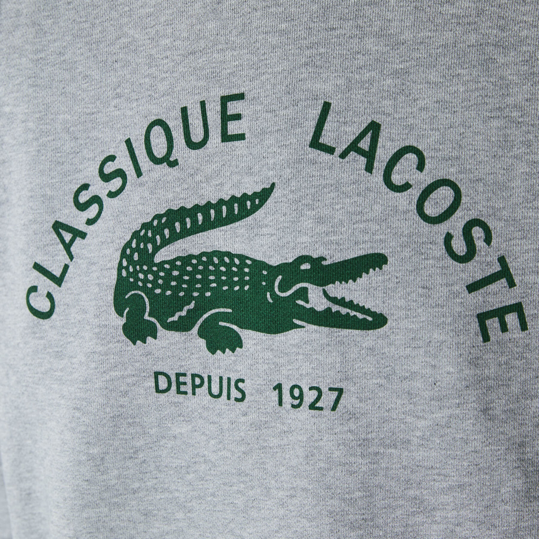 lacoste women s crew neck vintage print lightweight cotton fleece sweatshirt