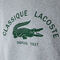 lacoste women s crew neck vintage print lightweight cotton fleece sweatshirt