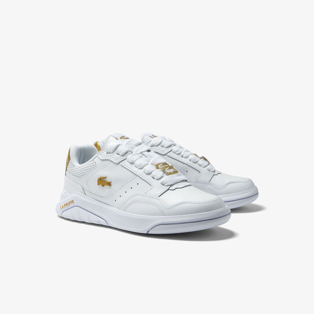 Women's Lacoste Game Advance Luxe Leather Trainers Women's Lacoste Game Advance Luxe Leather Trainers