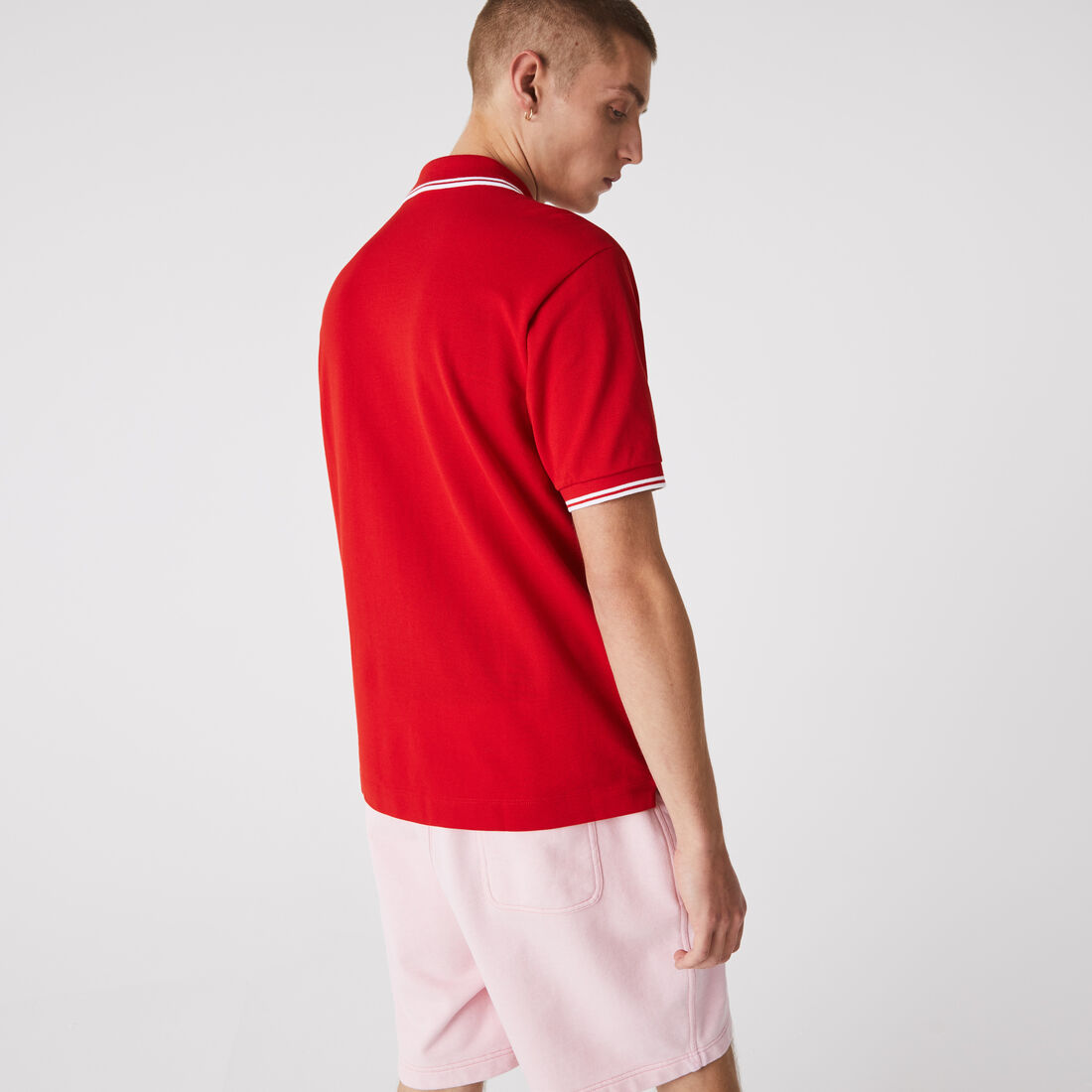 تيشيرت بولو لاكوست قطن بيكيه بخطوط وقصة كلاسيكية للرجال تيشيرت بولو لاكوست قطن بيكيه بخطوط وقصة كلاسيكية للرجال