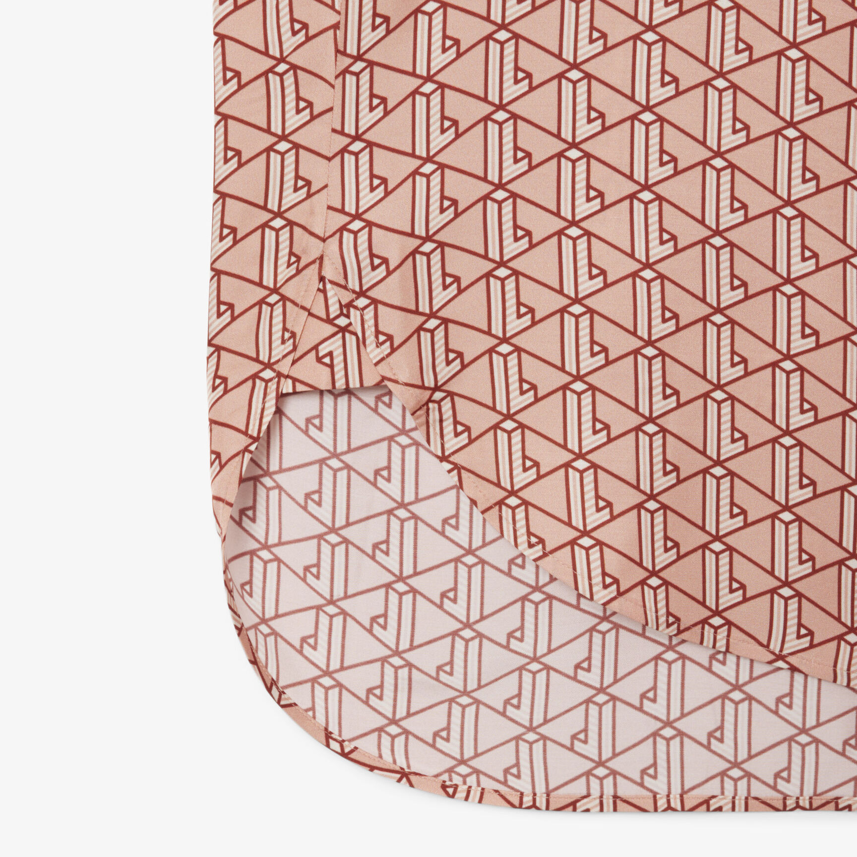 قميص بطبعة مونوغرام كبير الحجم