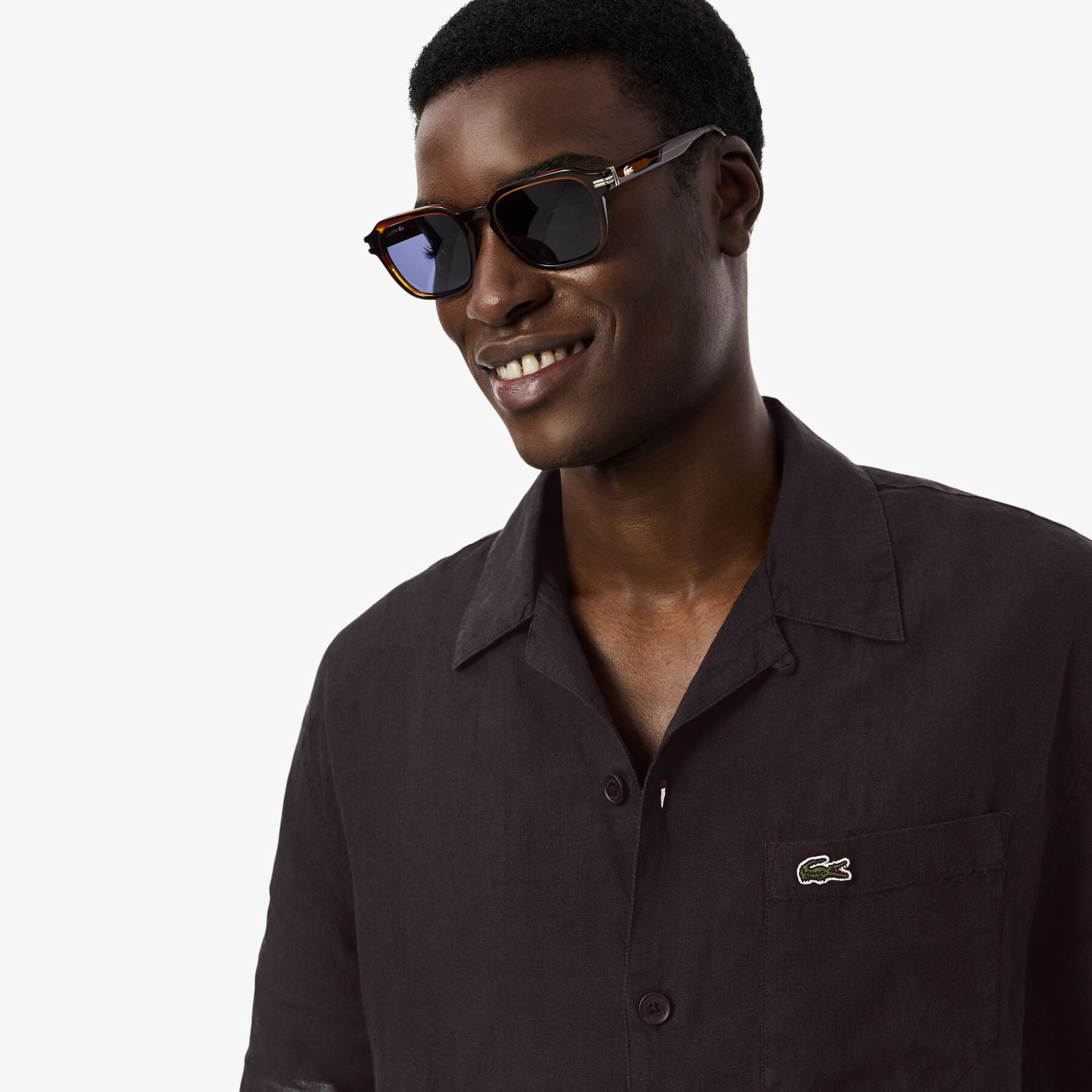 Relaxed Fit Linen Shirt lacoste relaxed fit linen shirt