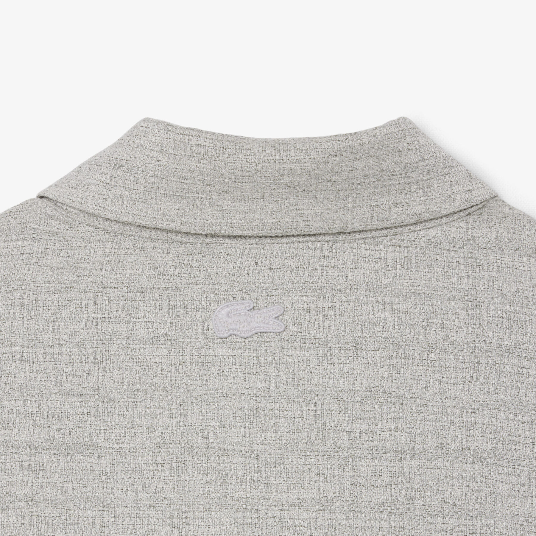 lacoste short textured jacket