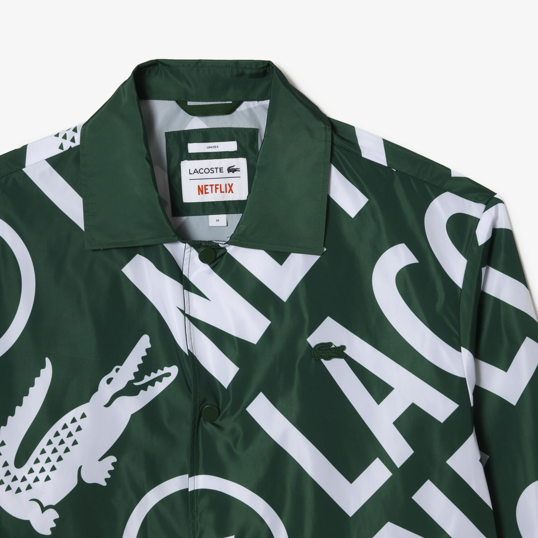 جاكيت بولو بنقشة للجنسين مجموعة Lacoste x Netflix جاكيت بولو بنقشة للجنسين مجموعة Lacoste x Netflix