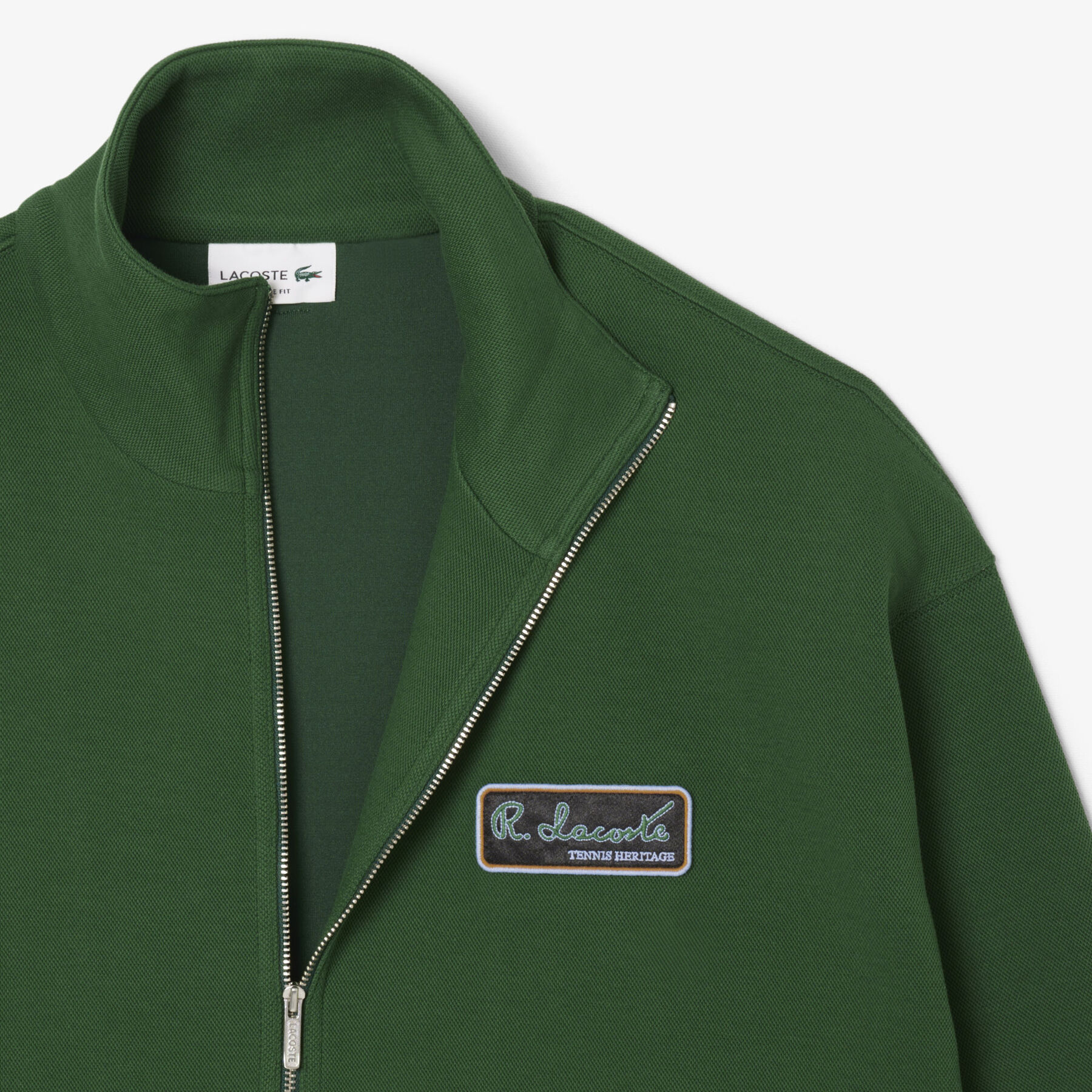 lacoste loose fit signature badge sweatshirt