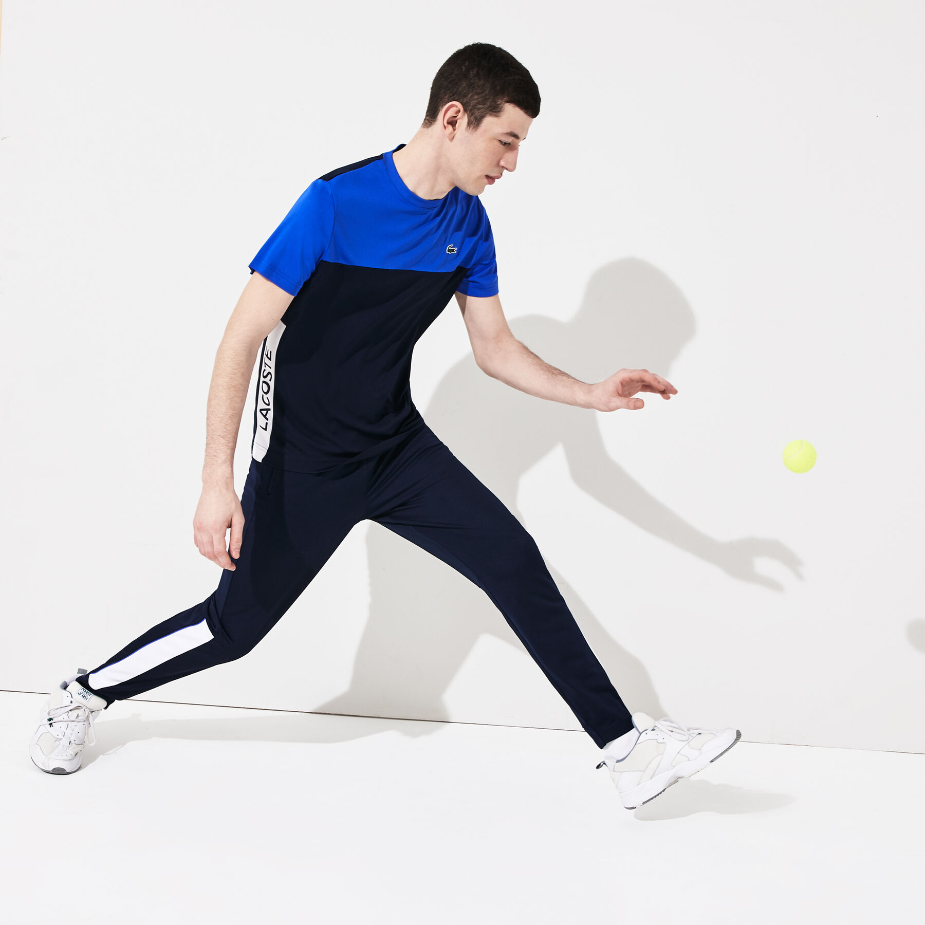 men s lacoste sport run resistant piqu  trackpants