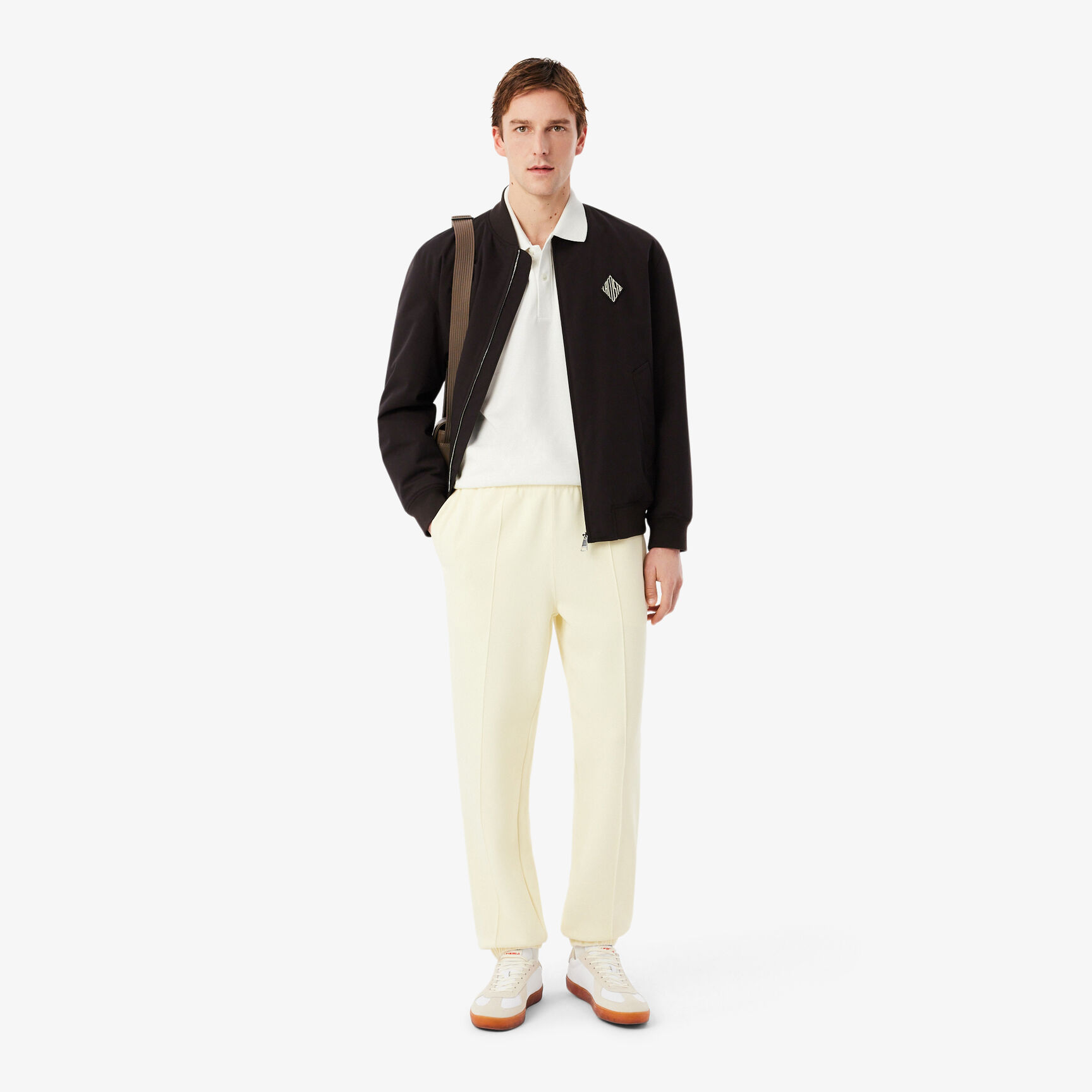 Classic Fit Badge Accent Pique Polo Shirt