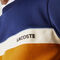 lacoste men s crew neck lettering colourblock piqu  sweatshirt