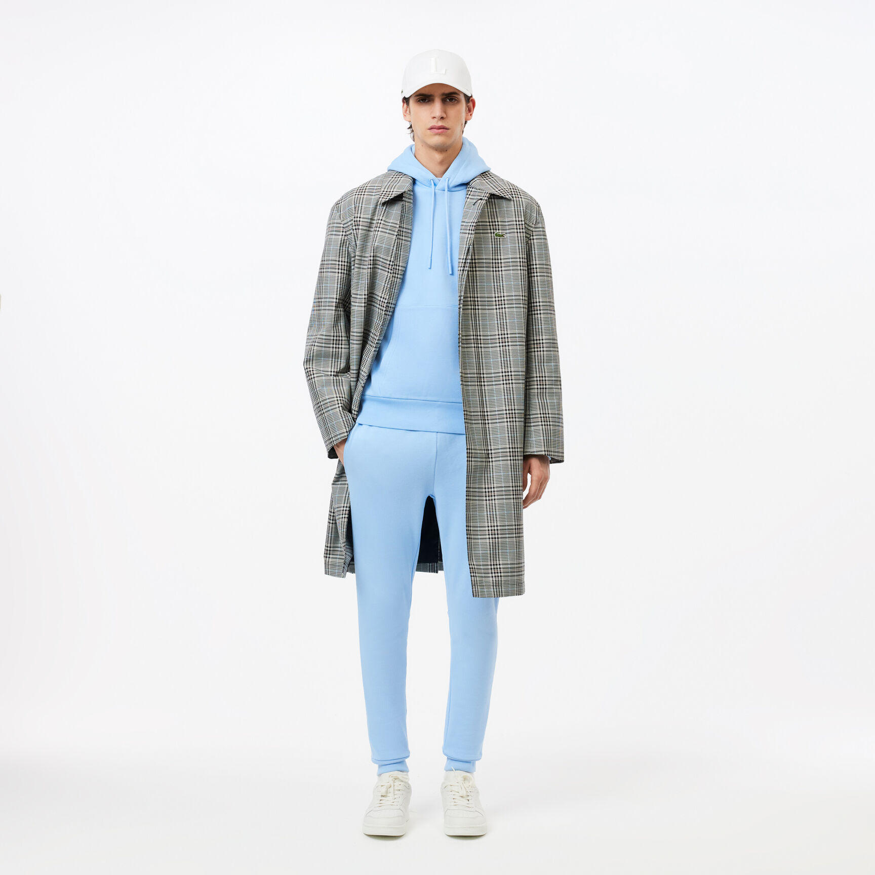 سويت شيرت لاكوست بغطاء رأس قطن عضوي للرجال