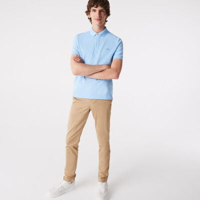 Men's Lacoste Paris Polo Shirt Regular Fit Stretch Cotton Piqué