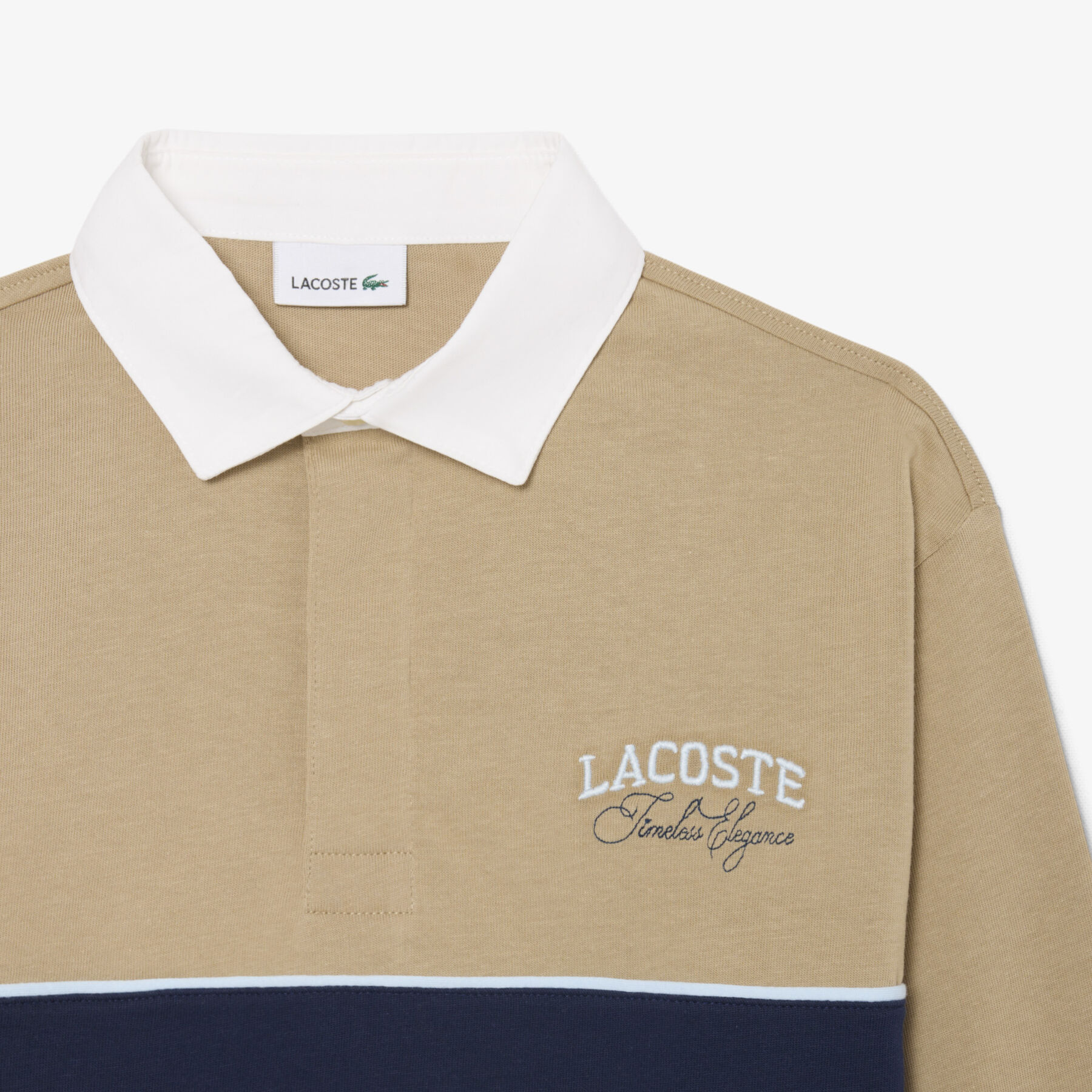 Long Sleeved Striped Rugby Polo Shirt lacoste long sleeved striped rugby polo shirt