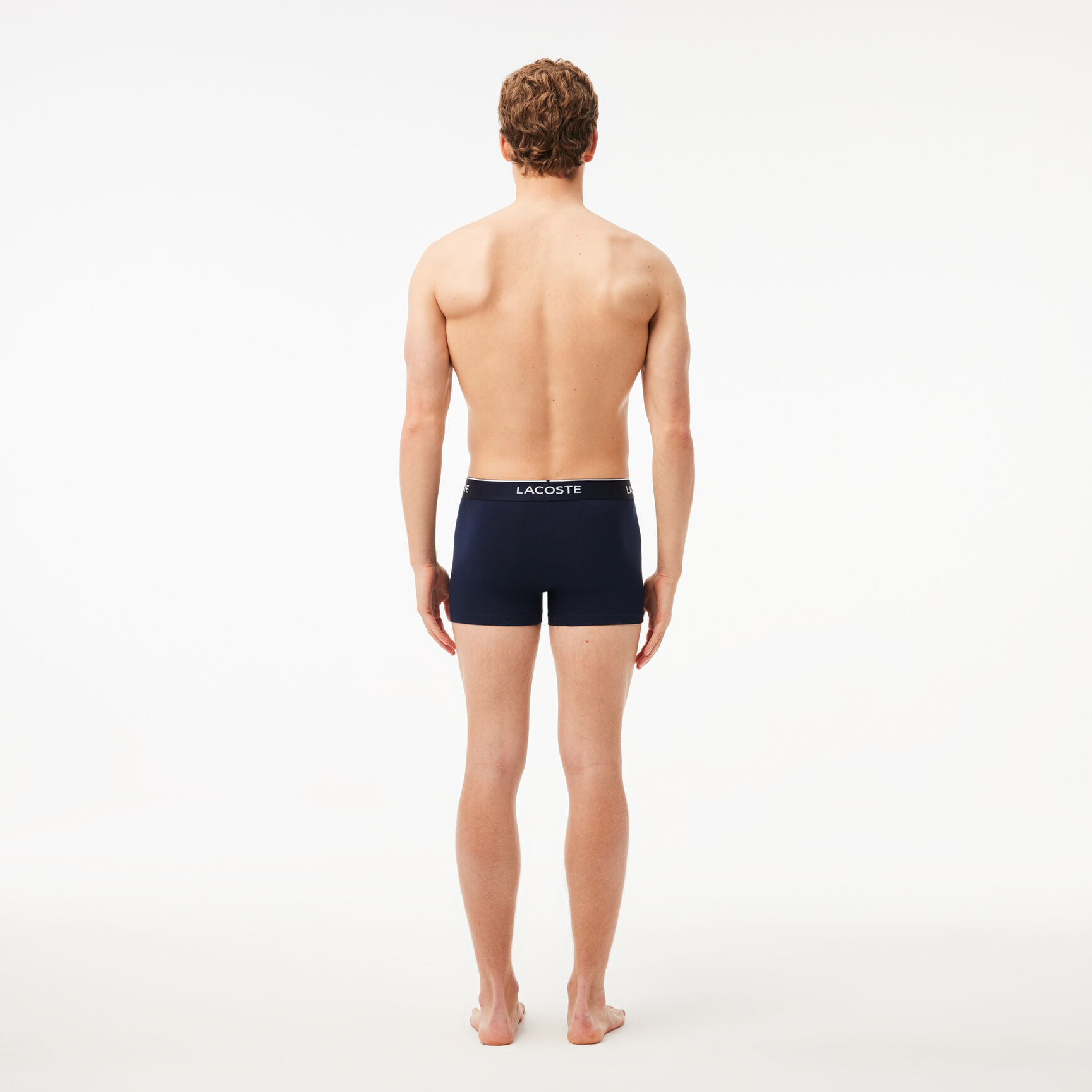 Pack Of 3 Navy Casual Trunks With Contrasting Waistband Pack Of 3 Navy Casual Trunks With Contrasting Waistband