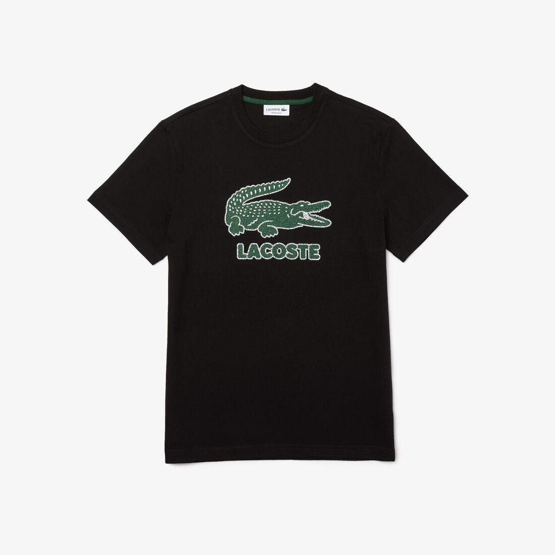 Men’s Crew Neck Crackled Logo Print Cotton T-shirt Men’s Crew Neck Crackled Logo Print Cotton T-shirt