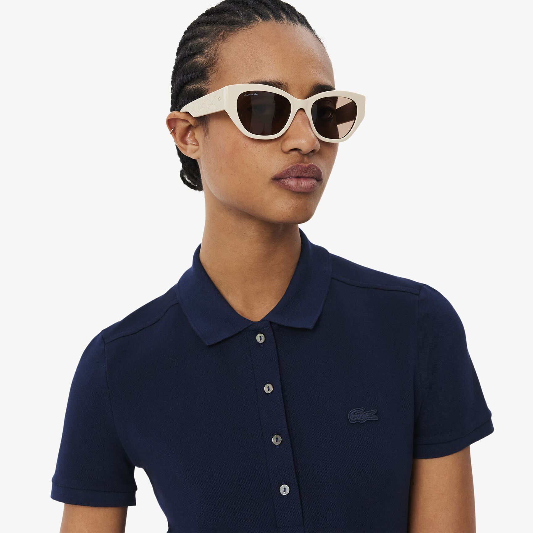 Slim Fit Stretch Petit Pique Polo Dress