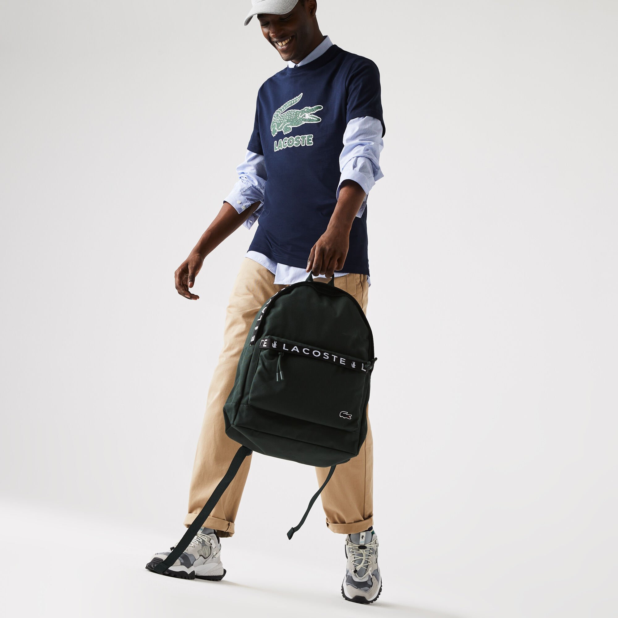 Buy Men s Neocroc Lettered Bands Canvas Backpack Lacoste QA