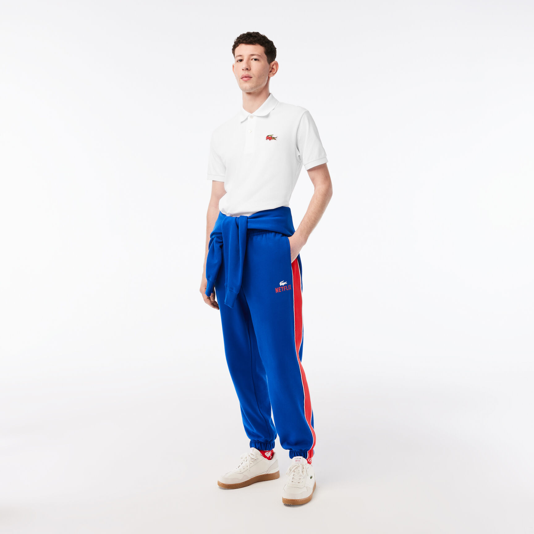 تيشيرت بولو قطن عضوي للرجال مجموعة Lacoste x Netflix تيشيرت بولو قطن عضوي للرجال مجموعة Lacoste x Netflix
