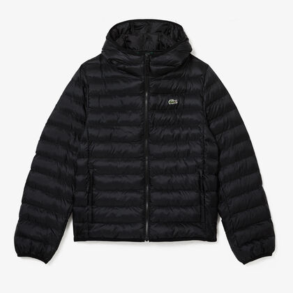Men's Lacoste Quilted Hooded Short Jacket