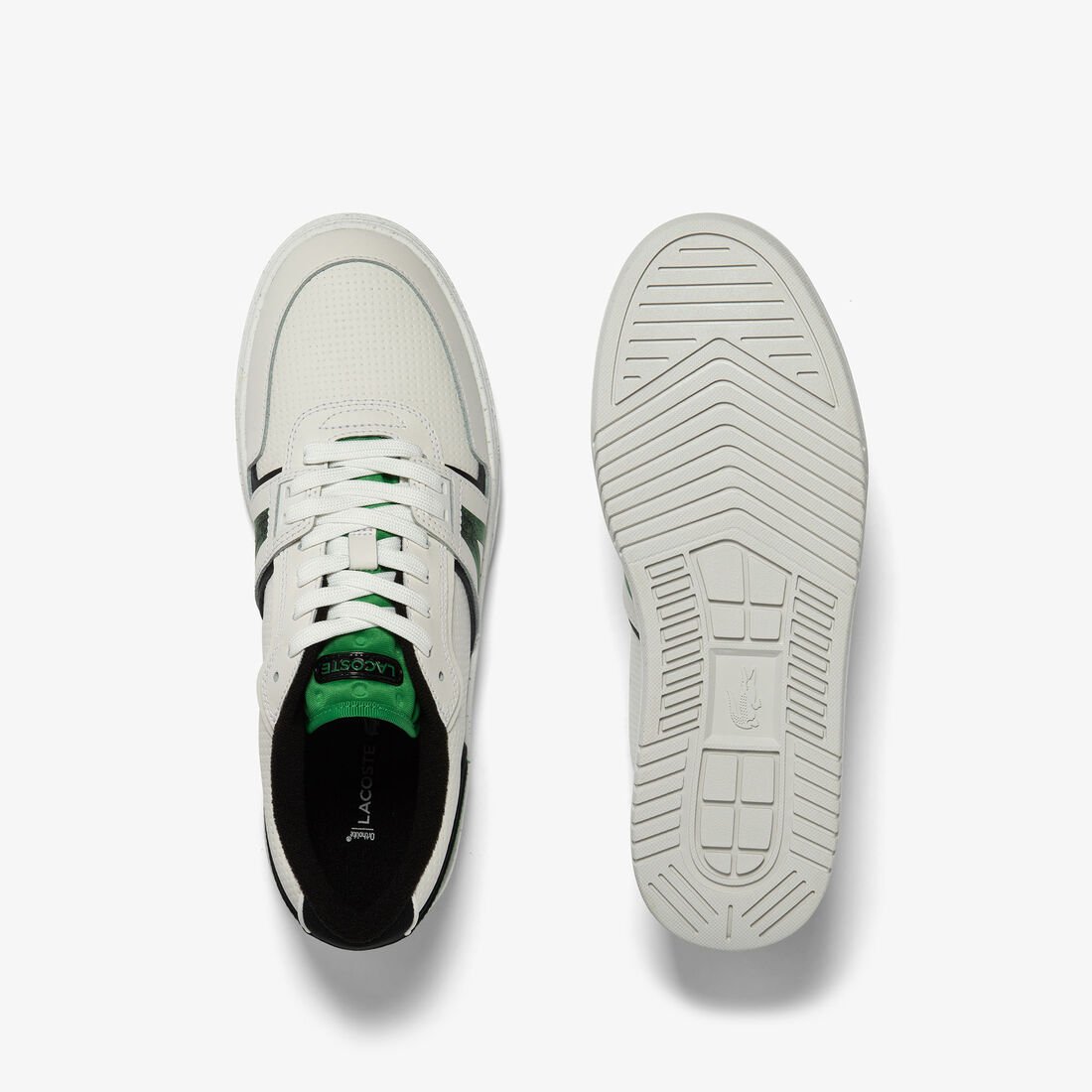 Men's Lacoste L001 Leather Spray Print Trainers Men's Lacoste L001 Leather Spray Print Trainers