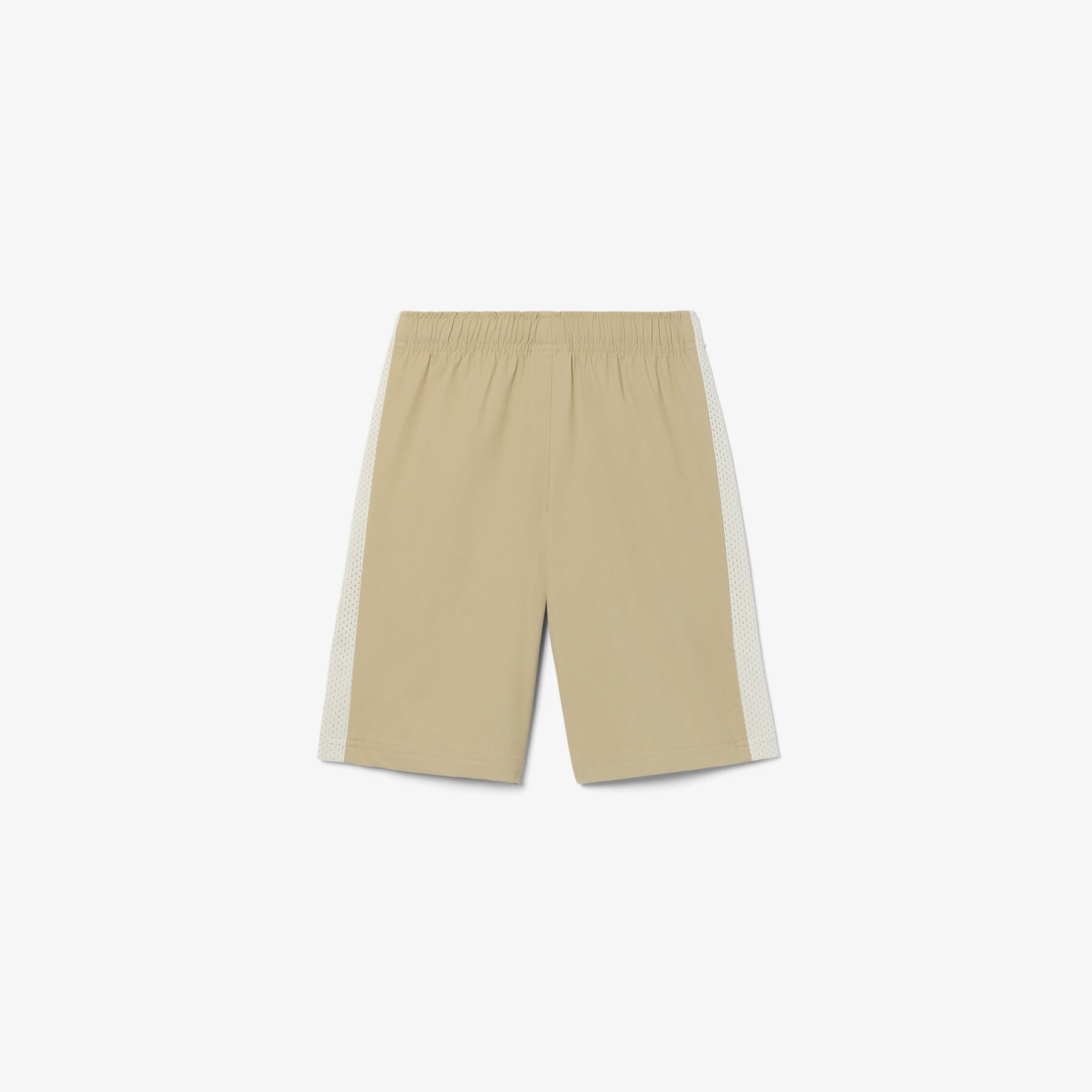 lacoste mesh panel taffeta shorts