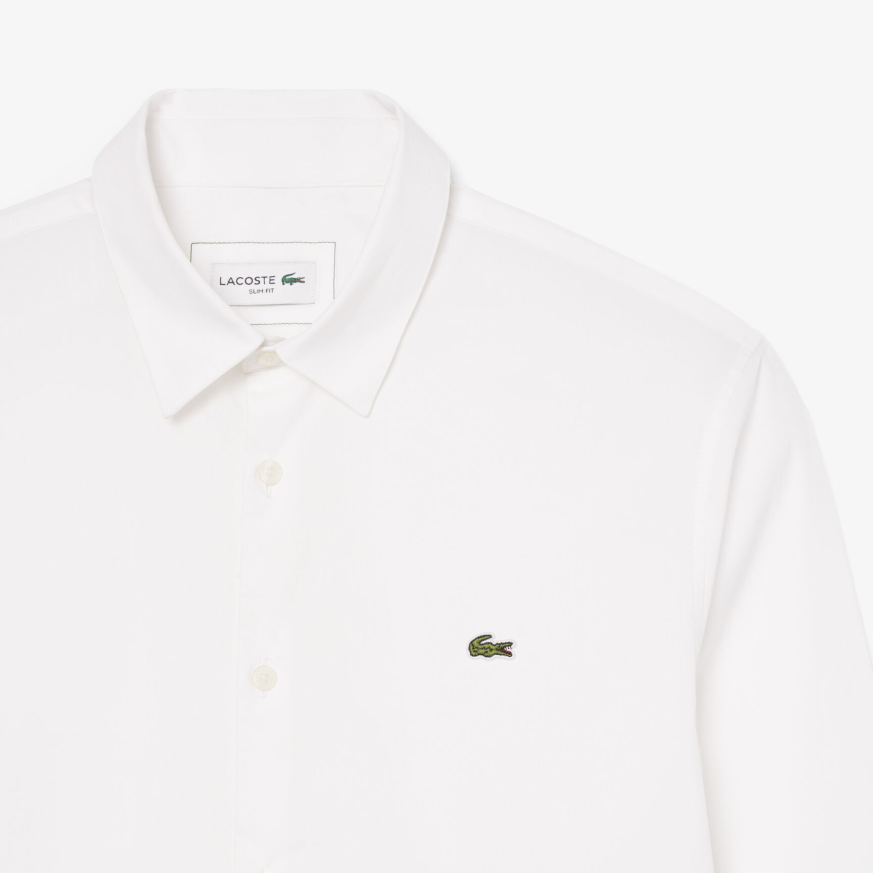 قميص بوبلين قطني مطاطي بقصة ضيقة