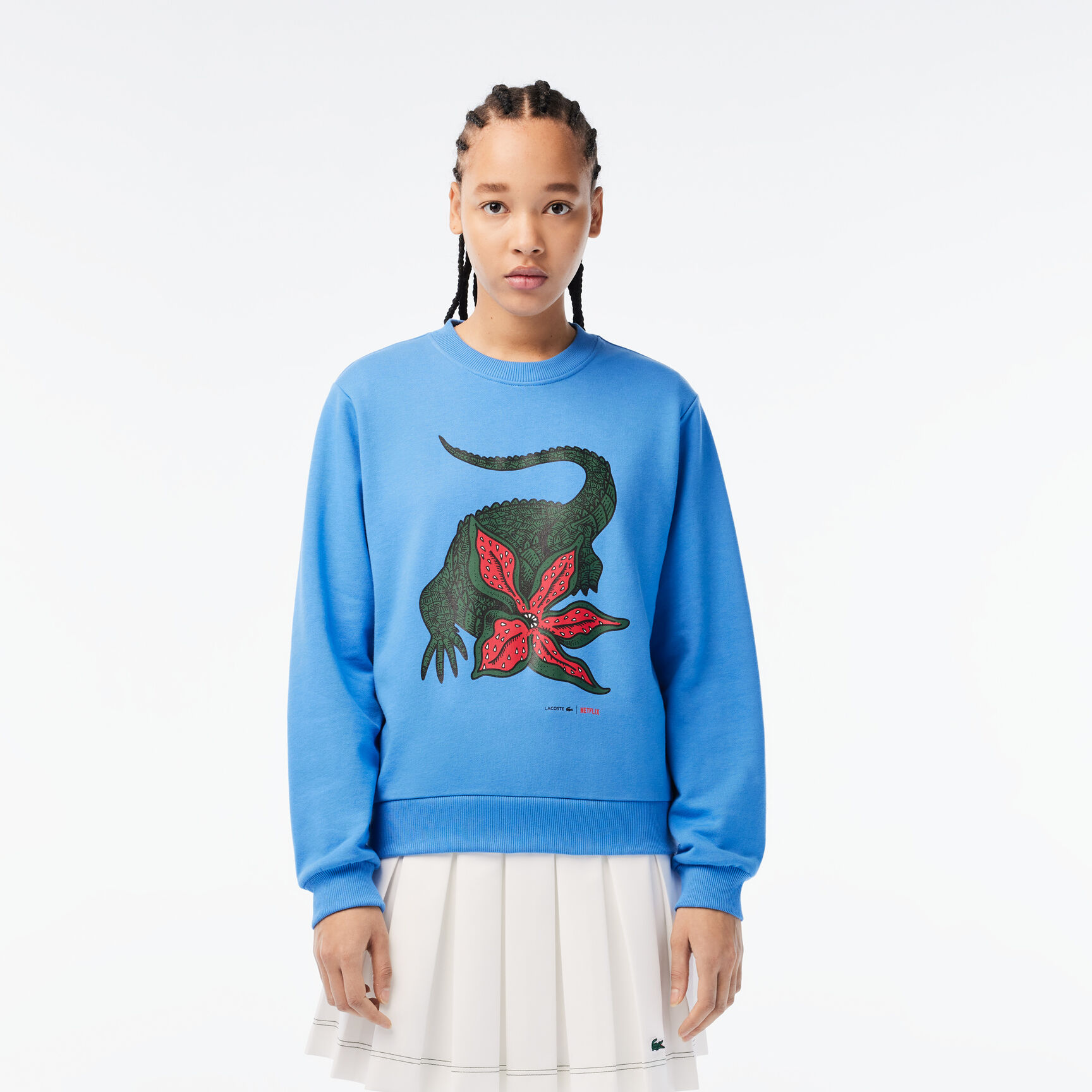 Women&rsquo;s Lacoste x Netflix Loose Fit Organic Cotton Fleece Sweatshirt