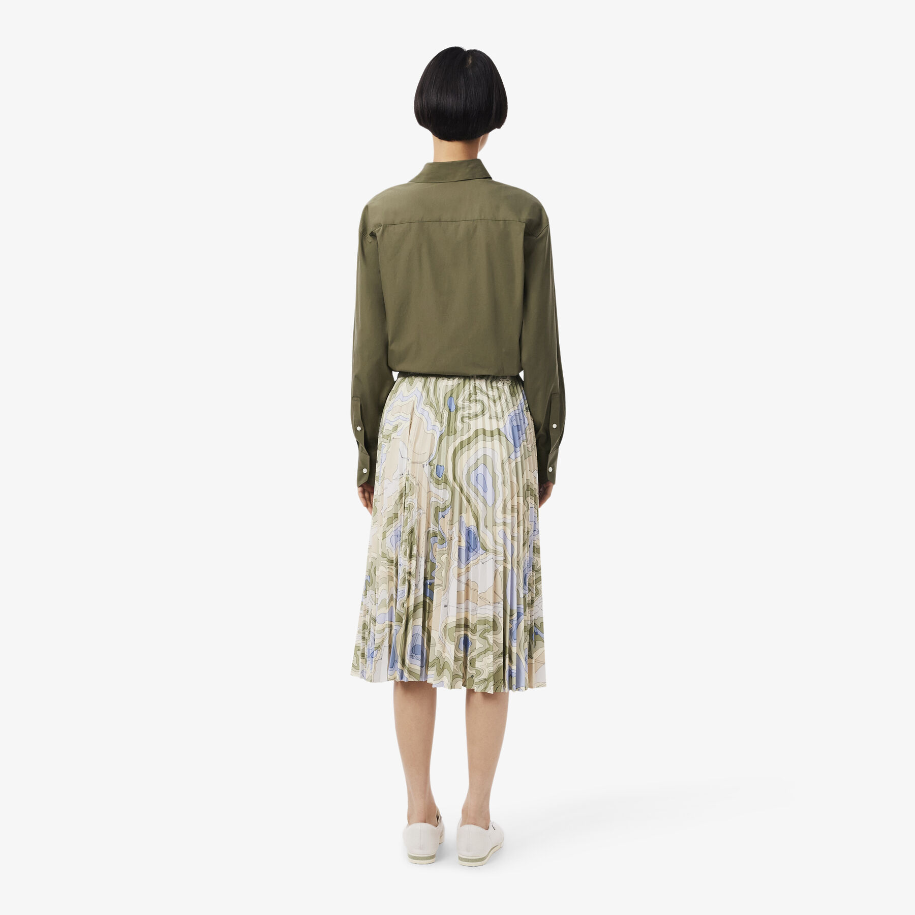 Topography Print Pleated Skirt Topography Print Pleated Skirt