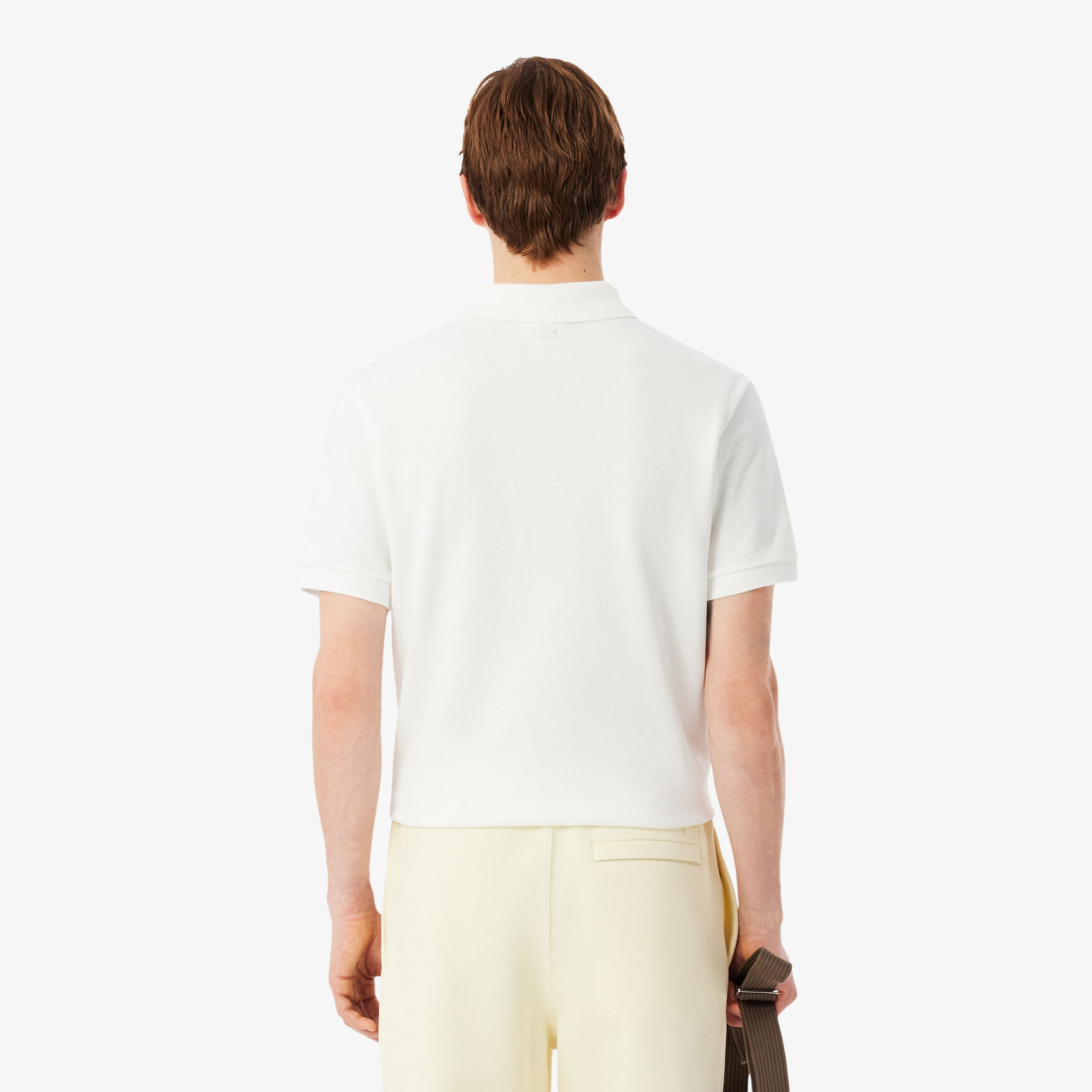 Classic Fit Badge Accent Pique Polo Shirt