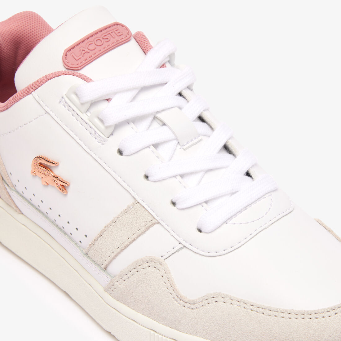 حذاء رياضي نسائي مصنوع من الجلد بلون متباين على شكل حرف T حذاء رياضي نسائي مصنوع من الجلد بلون متباين على شكل حرف T