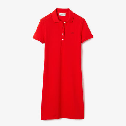 Slim Fit Stretch Petit Pique Polo Dress