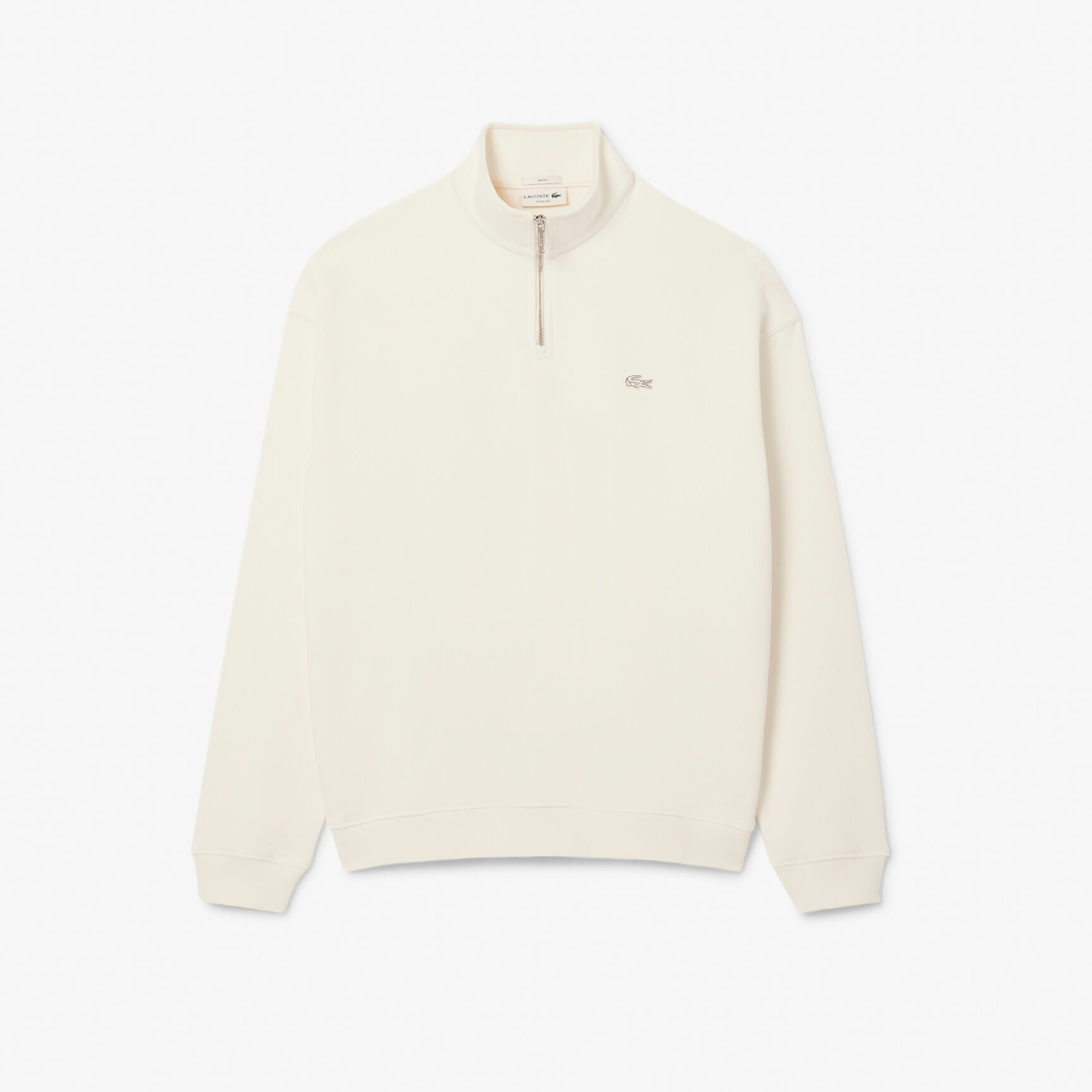 سويت شيرت من الصوف الثقيل بسحاب على الرقبة