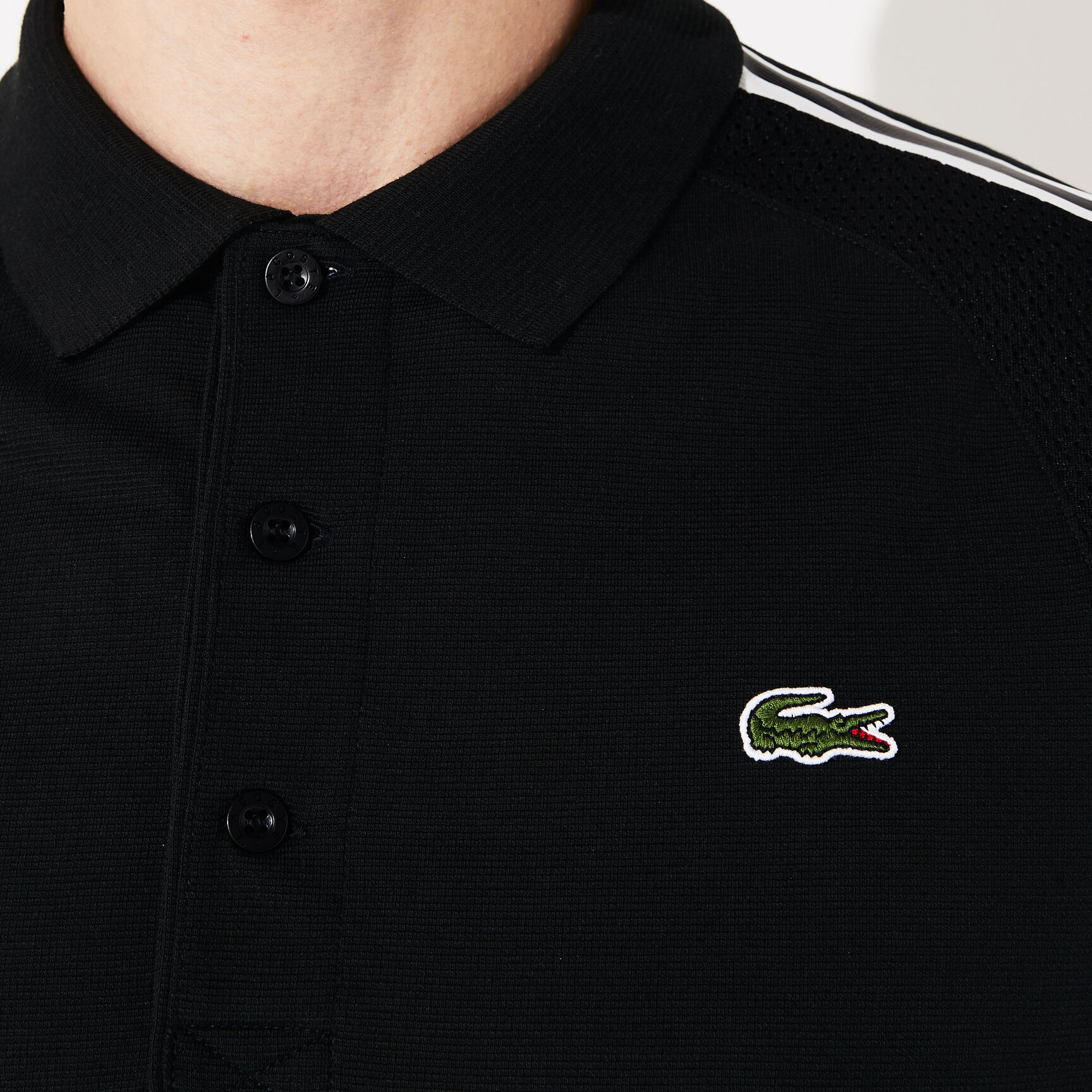 Men's Lacoste SPORT Paneled Ultra-Light Cotton Polo Shirt Men's Lacoste SPORT Paneled Ultra-Light Cotton Polo Shirt