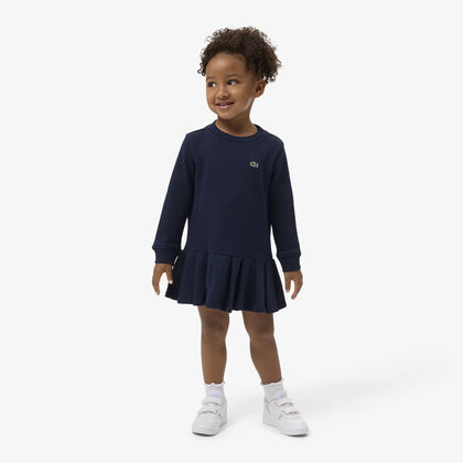 lacoste long sleeved fleece dress