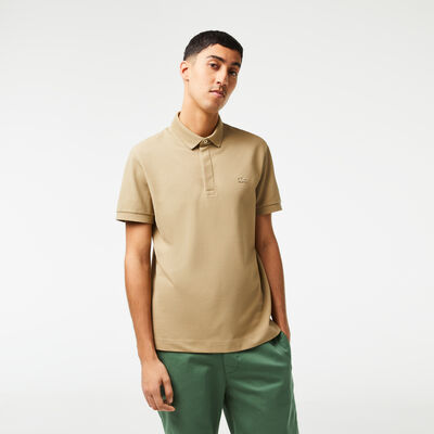 Men's Lacoste Paris Polo Shirt Regular Fit Stretch Cotton Piqué