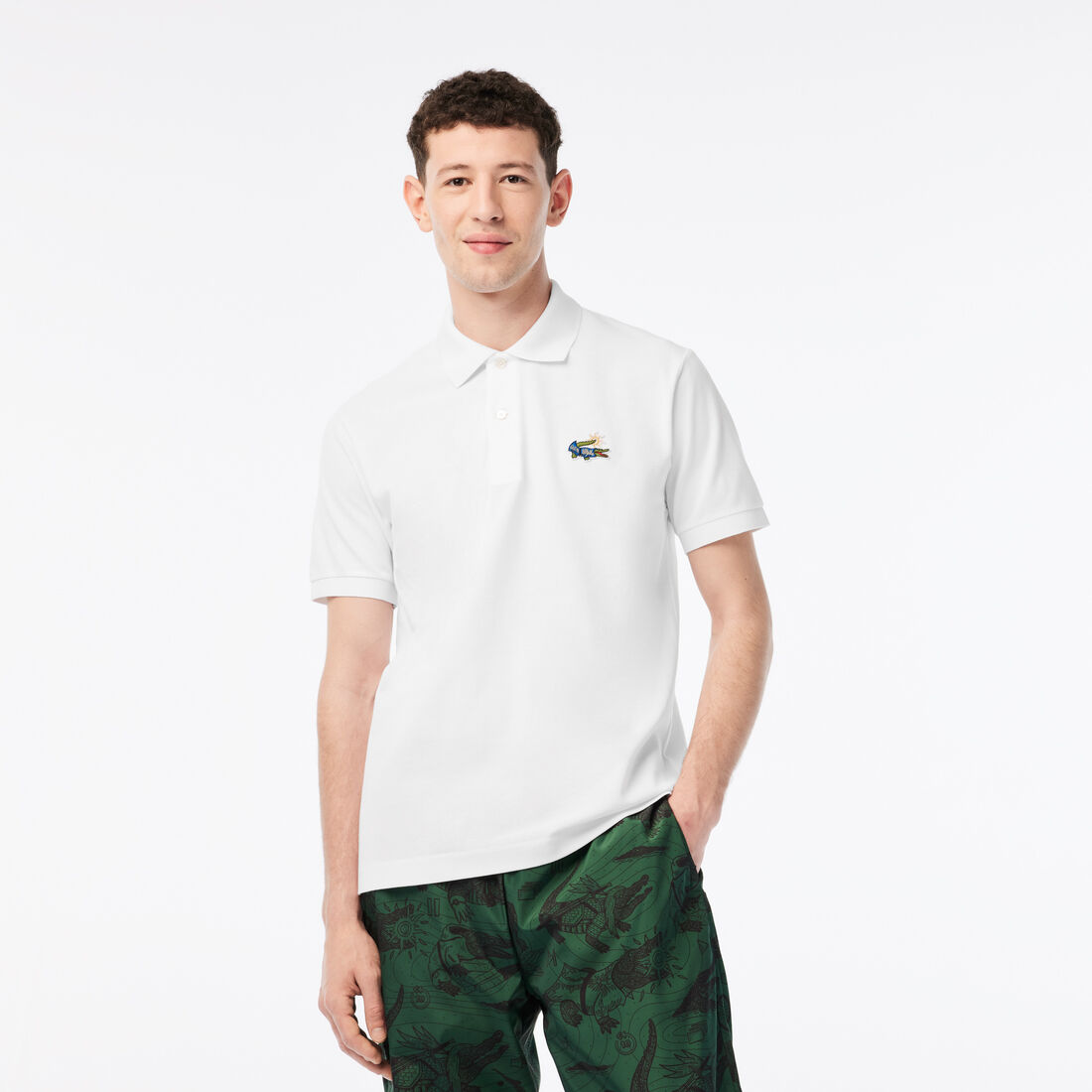 تيشيرت بولو قطن عضوي للرجال مجموعة Lacoste x Netflix