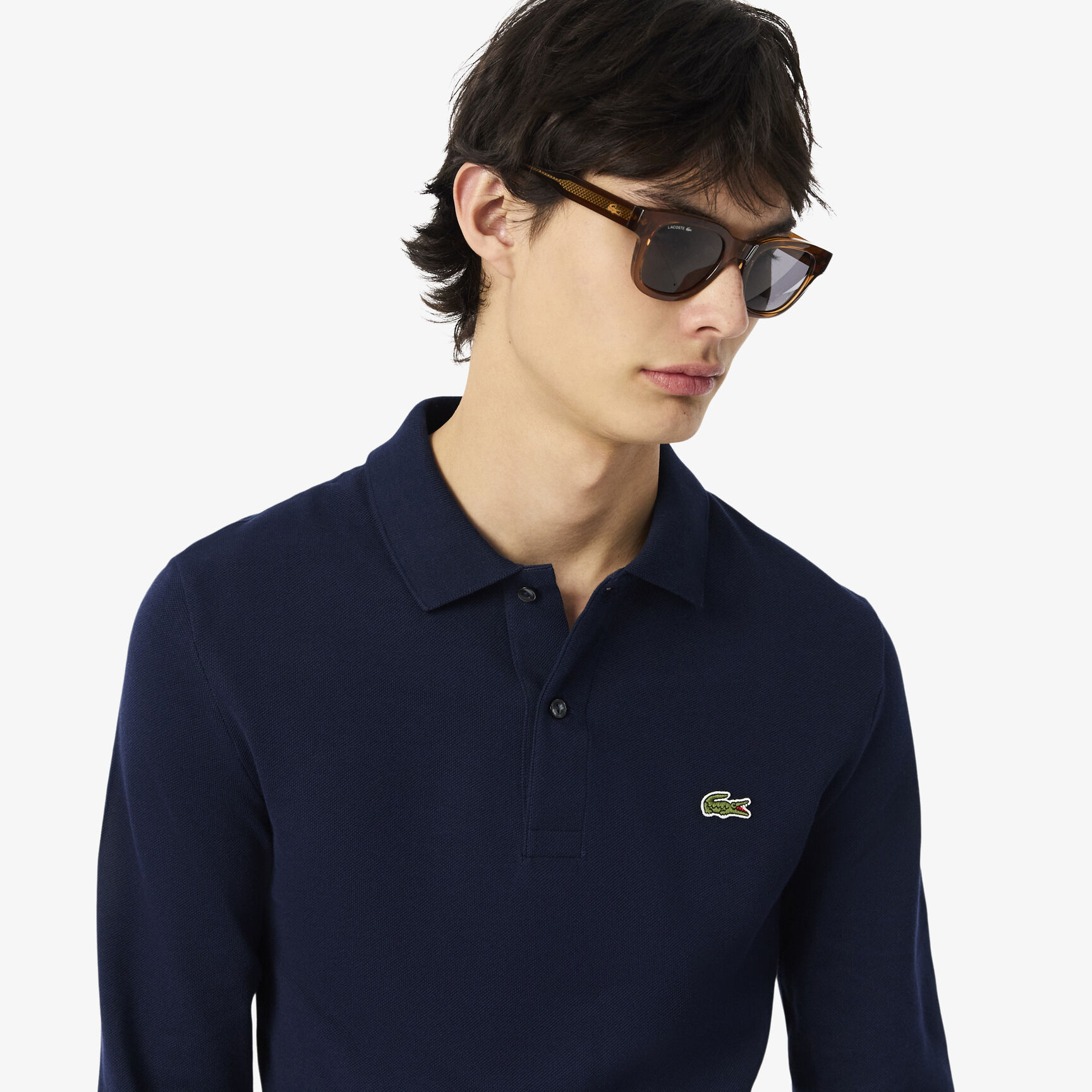 Slim Fit L.12.12 Long Sleeved Polo Shirt