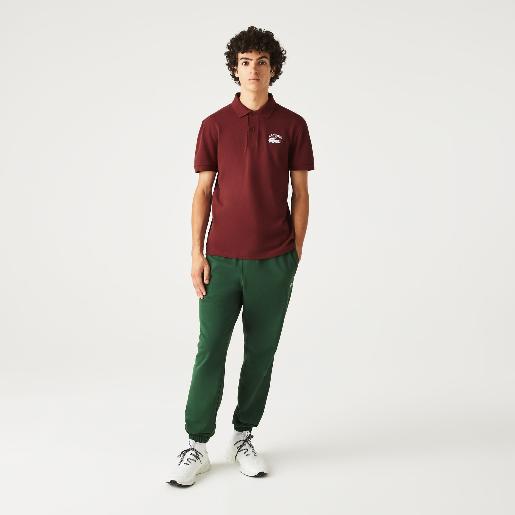 تيشيرت بولو لاكوست بيكيه ميني مطاطي بشعار الماركة للرجال تيشيرت بولو لاكوست بيكيه ميني مطاطي بشعار الماركة للرجال