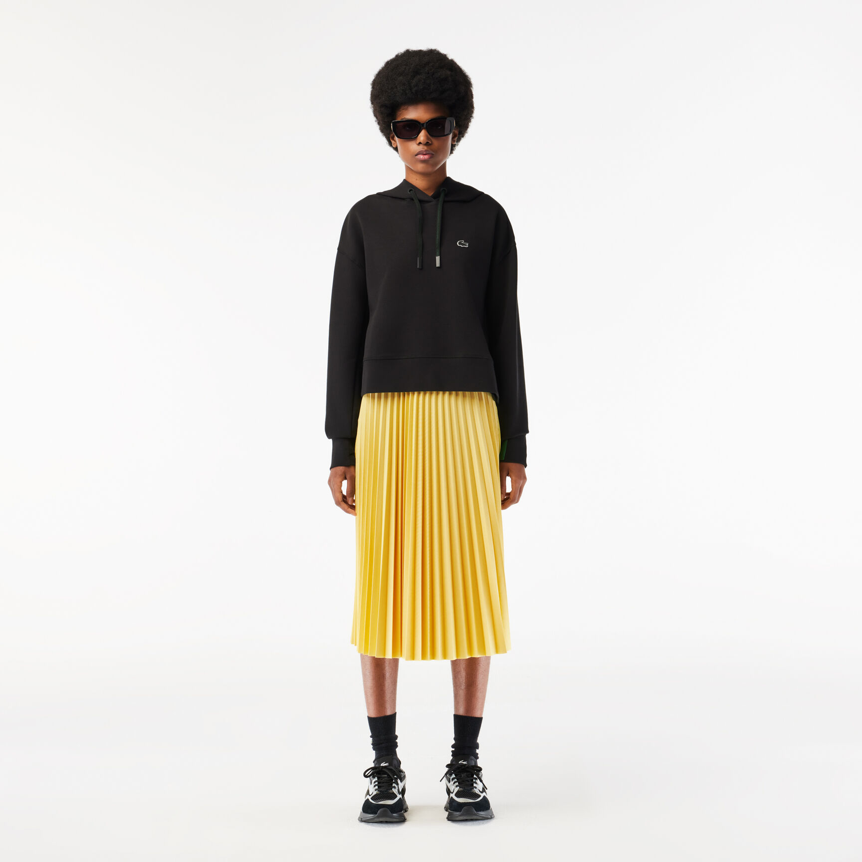 تنورة نسائية بطيات بخصر مطاطي