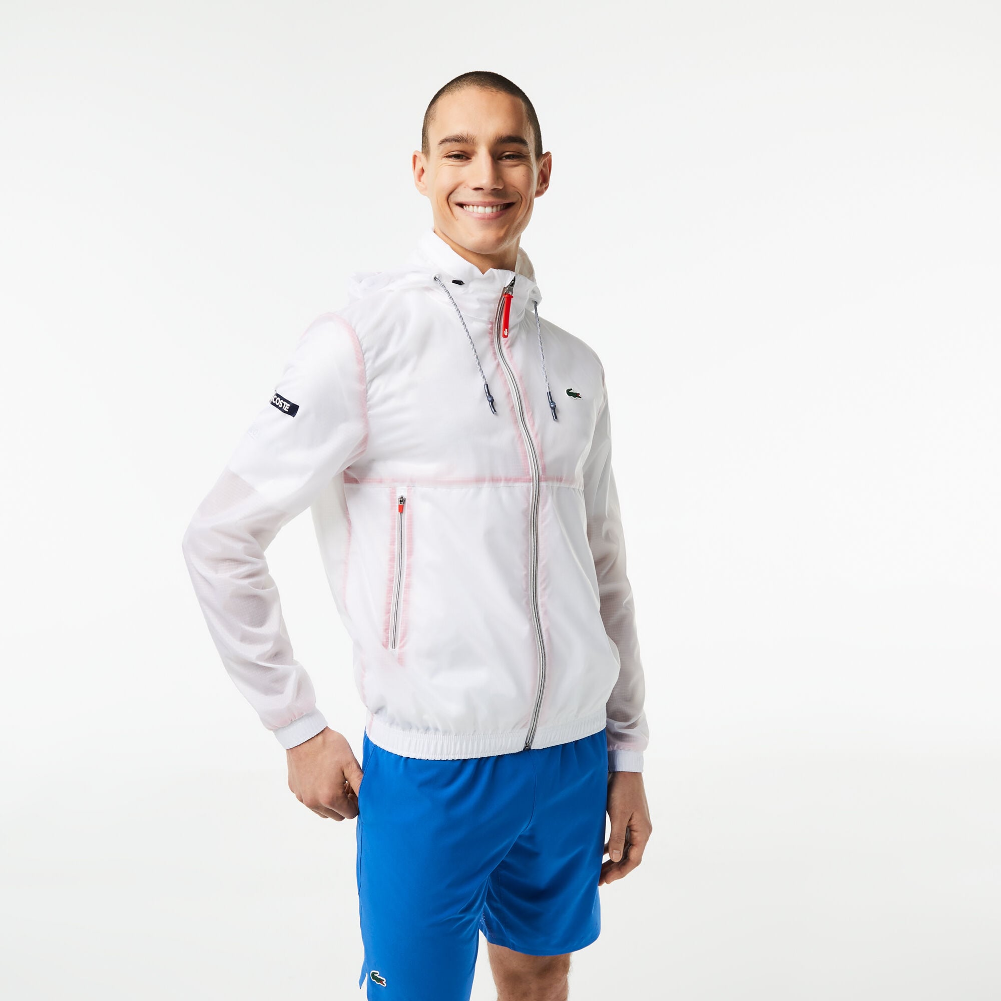 Men's Lacoste Tennis x Novak Djokovic Zip Jacket, White | LACOSTE QA