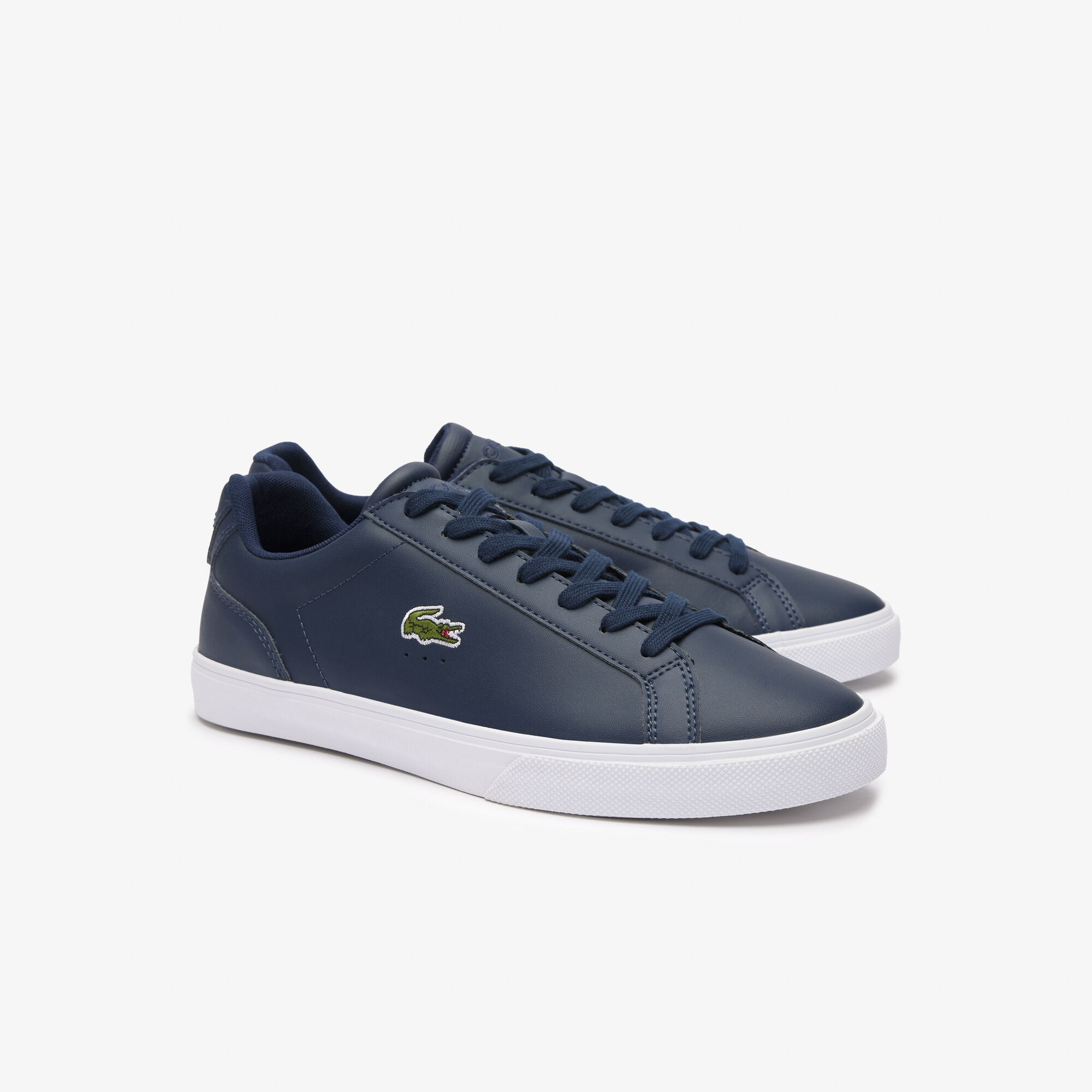 Lacoste lerond navy leather cheap