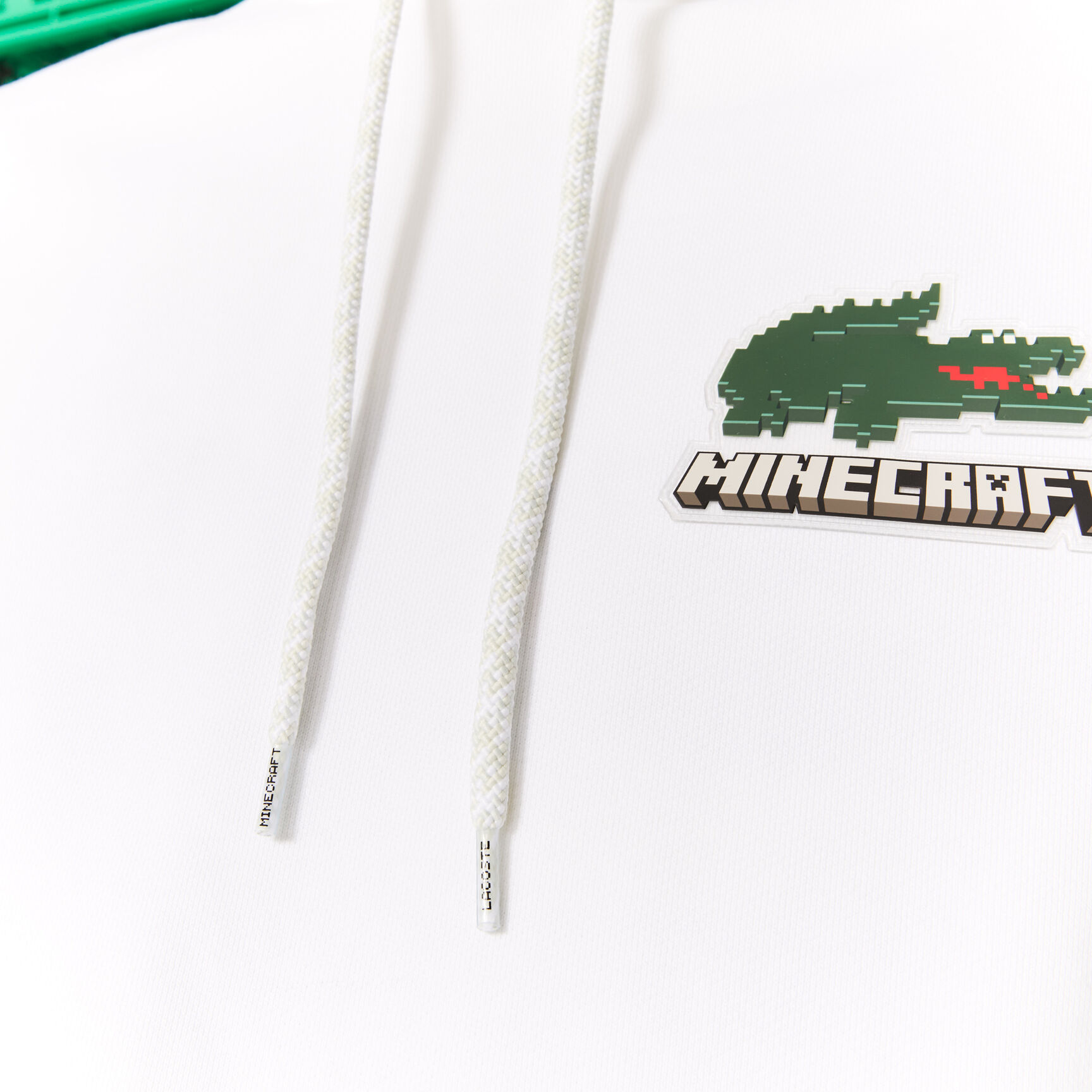 Unisex Lacoste x Minecraft Hooded Cotton Fleece Hoodie Unisex Lacoste x Minecraft Hooded Cotton Fleece Hoodie